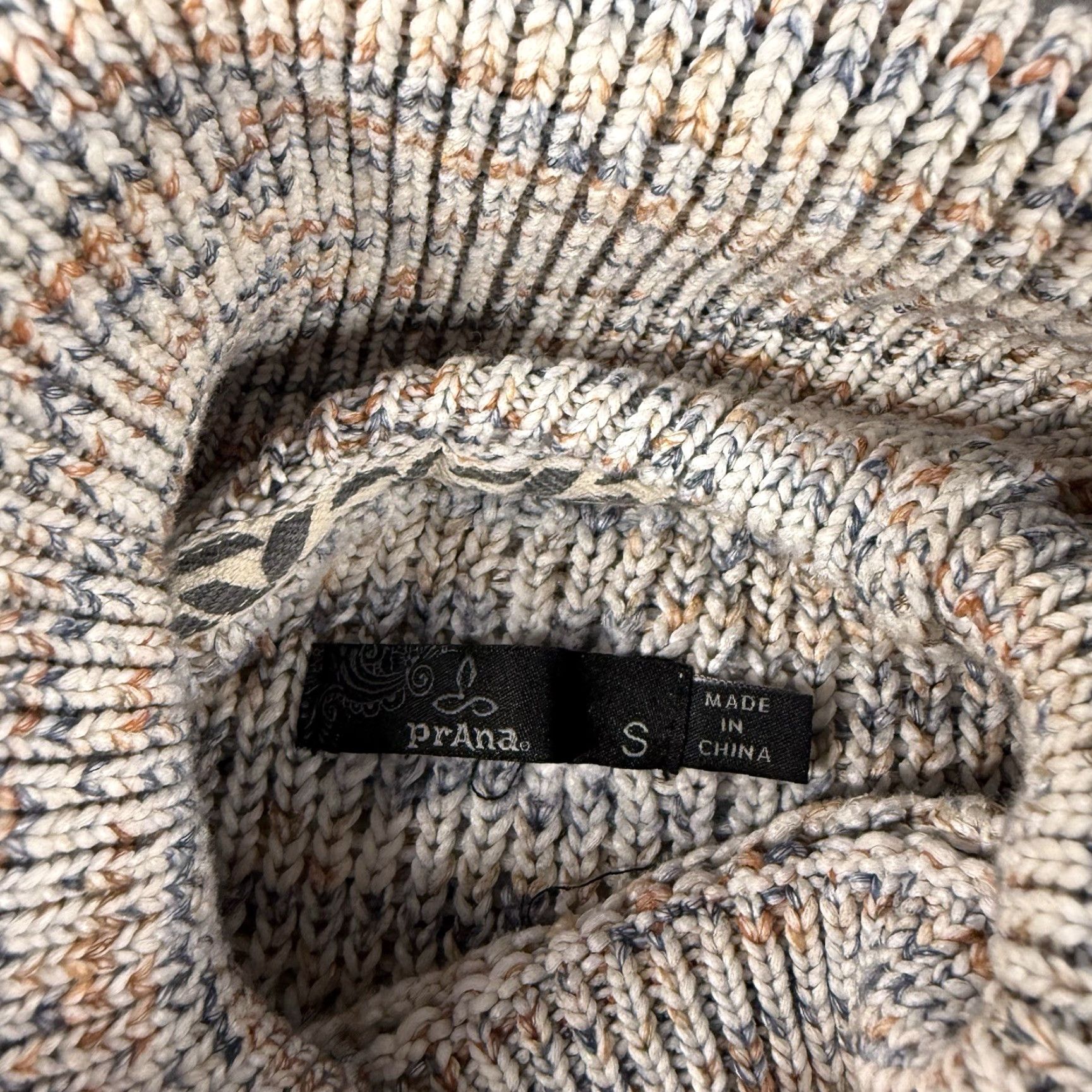 Prana prAna Callisto Sweater Women S White Blue Orange Knit Turtleneck SO SOFT Cozy Womens Size S / US 4 / IT 40 - 5 Thumbnail