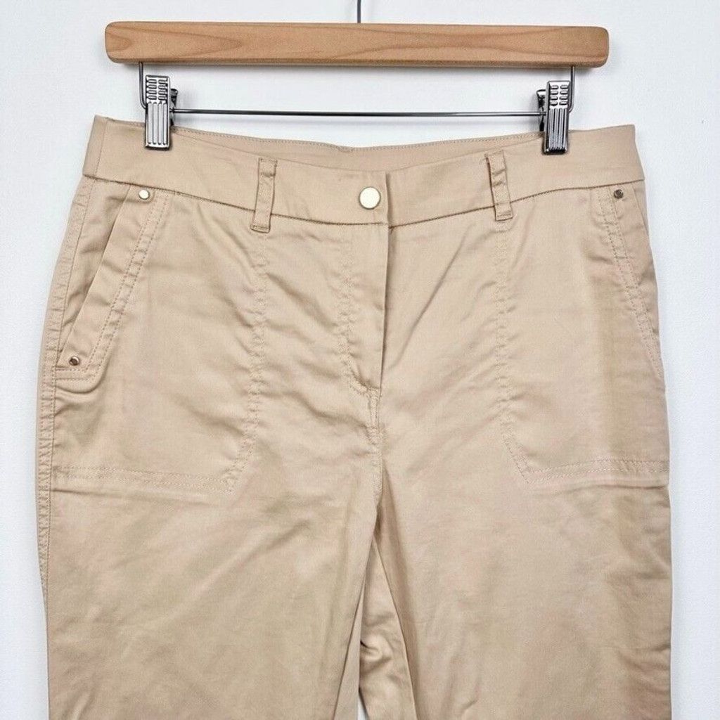 Other Chicos Slim Ankle Utility Pants S Comfort Waist Luxe Beige Size 28" / US 6 / IT 42 - 3 Thumbnail