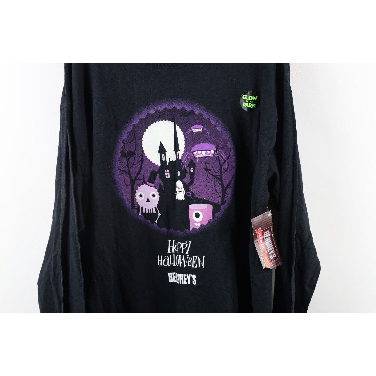 Vintage New Vintage Y2K Hersheys Halloween Glow In The Dark T-Shirt Size US XL / EU 56 / 4 - 3 Thumbnail