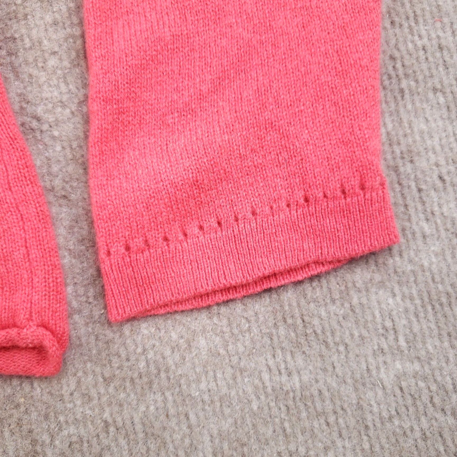 Pinko Claudia Nichole Sweater Womens Large Pink Pullover Knit V-Neck Cashmere Wool Logo Size L / US 10 / IT 46 - 8 Thumbnail
