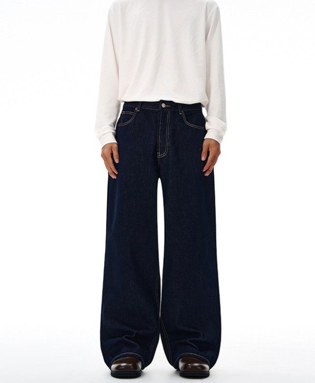 Japanese Brand Men's loose-fitting straight leg jeans Size US 32 / EU 48 - 1 Thumbnail
