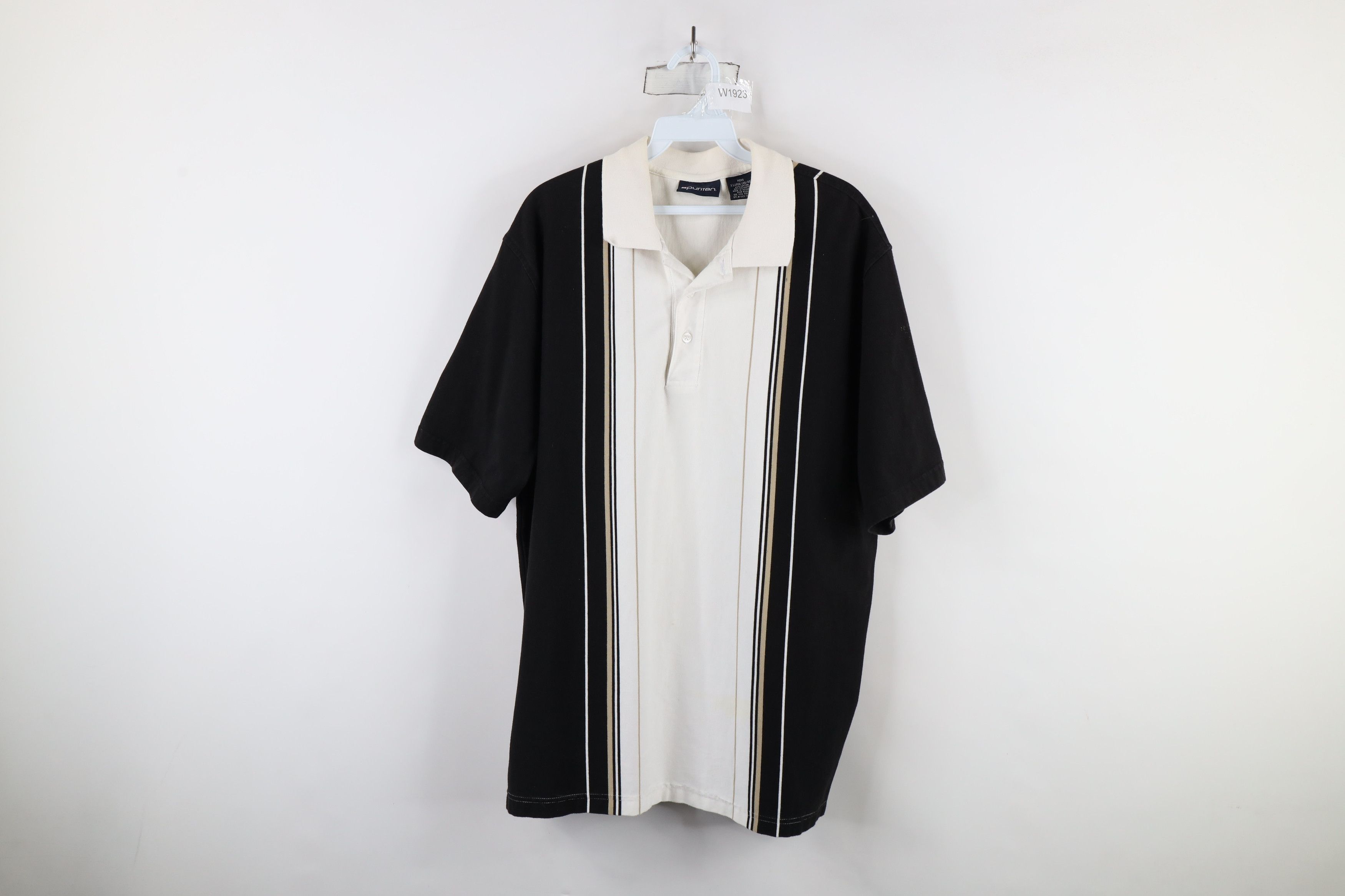 Vintage Vintage 90s Streetwear Striped Block Collared Polo Shirt Size US XL / EU 56 / 4 - 1 Thumbnail