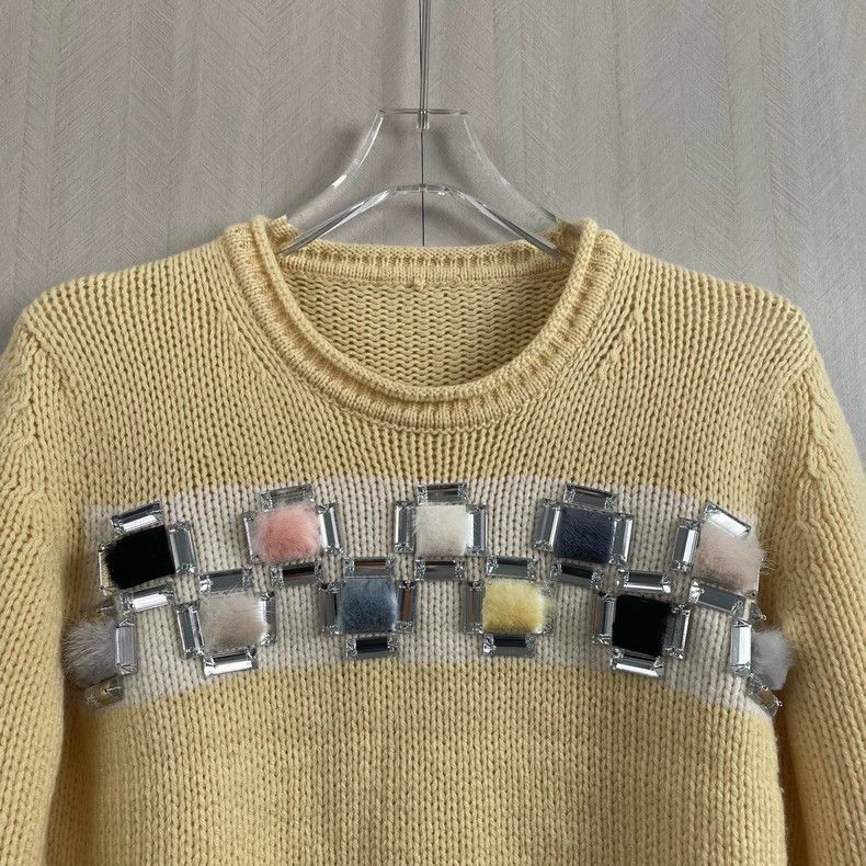 Fendi Fendi Sweater with Colorful Embellishments Size S / US 4 / IT 40 - 2 Thumbnail