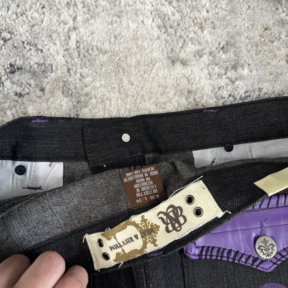 JNCO × Japanese Brand × Vintage Crazy Vintage y2k beat & Rhythm cybergoth baggy jeans Size US 38 / EU 54 - 5 Thumbnail