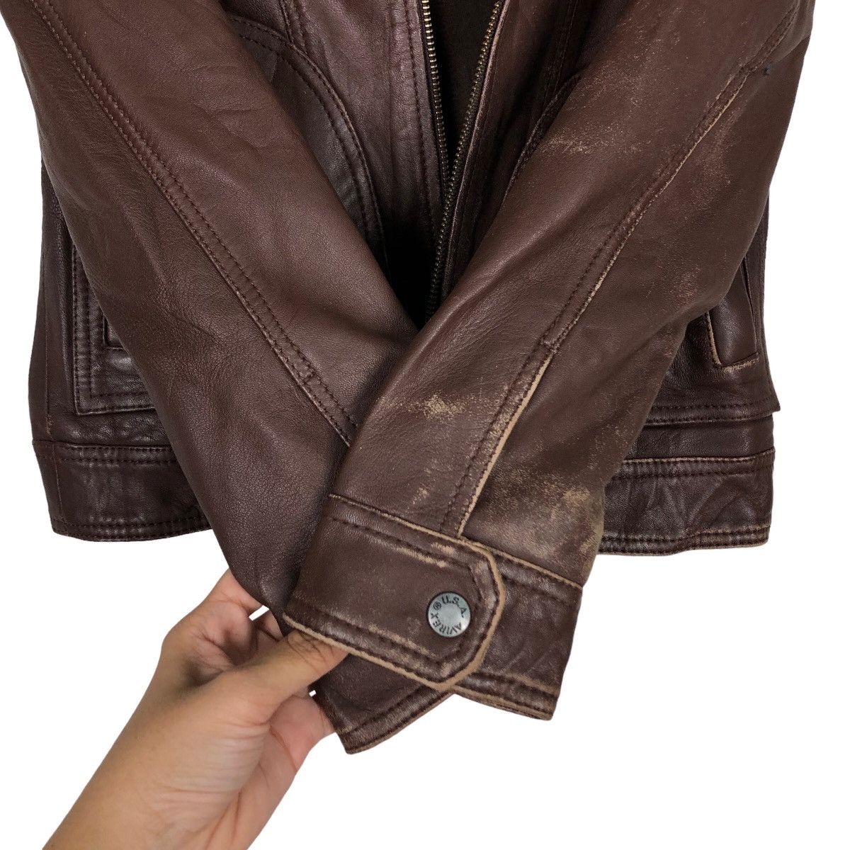 Avirex 🔥Vtg Leather Jacket Fly Avirex USA Size US S / EU 44-46 / 1 - 14 Thumbnail