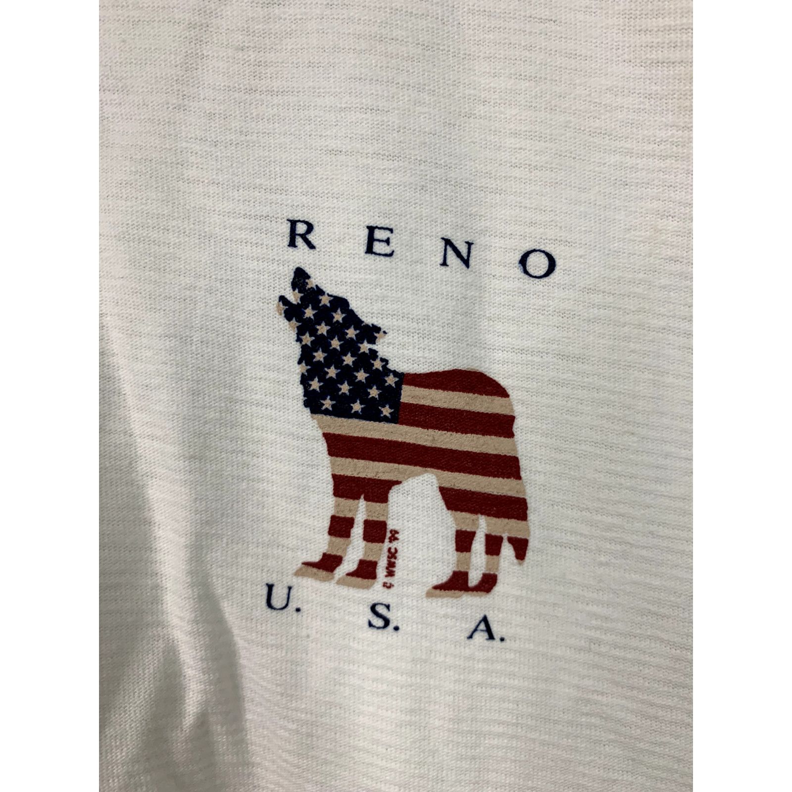 Vintage Vintage Reno Henley Tee Oneita USA Flag Graphic 90s M Size US M / EU 48-50 / 2 - 2 Thumbnail
