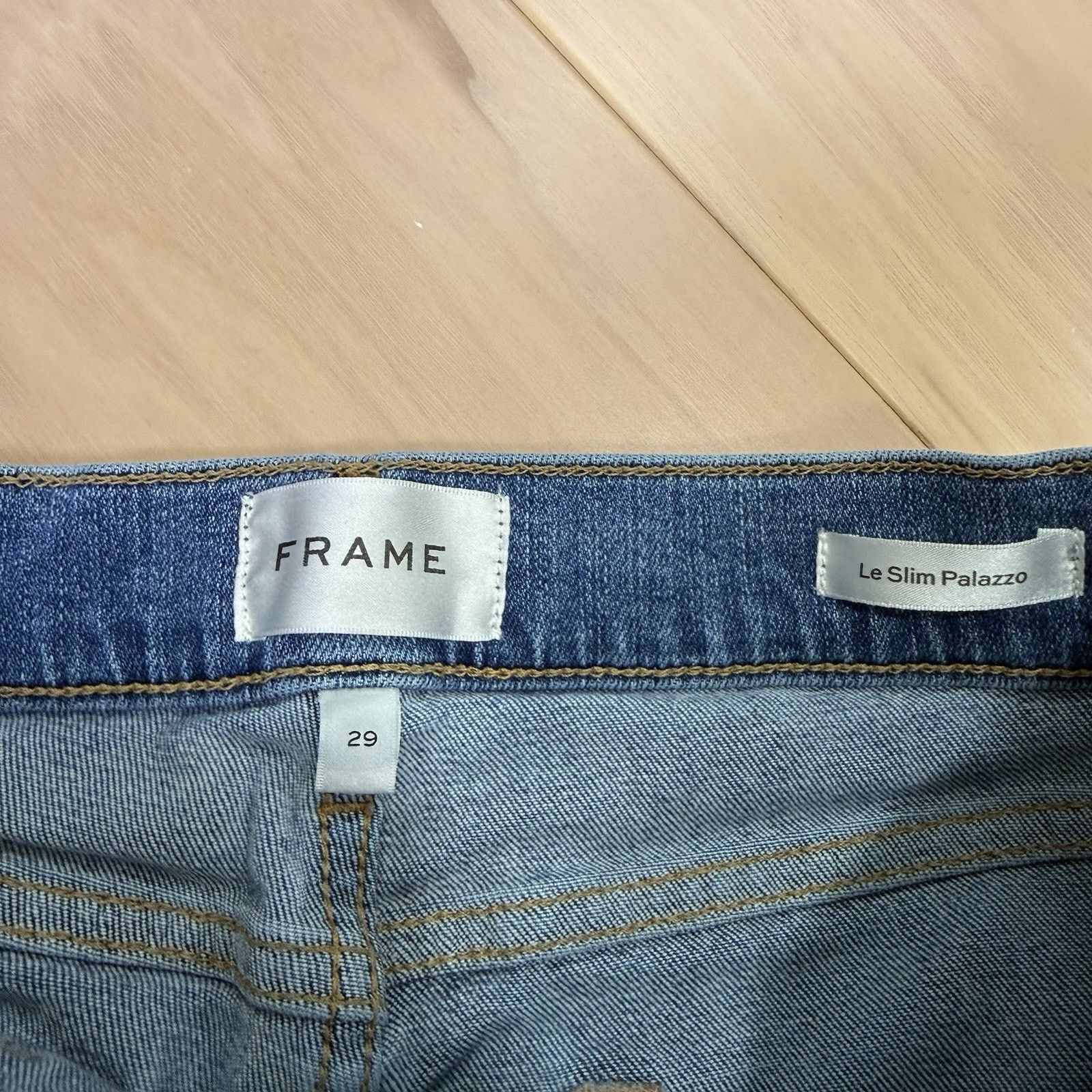 Frame Frame Le Slim Palazzo Jeans Women's 28 High Rise Wide Leg Size 28" / US 6 / IT 42 - 5 Thumbnail