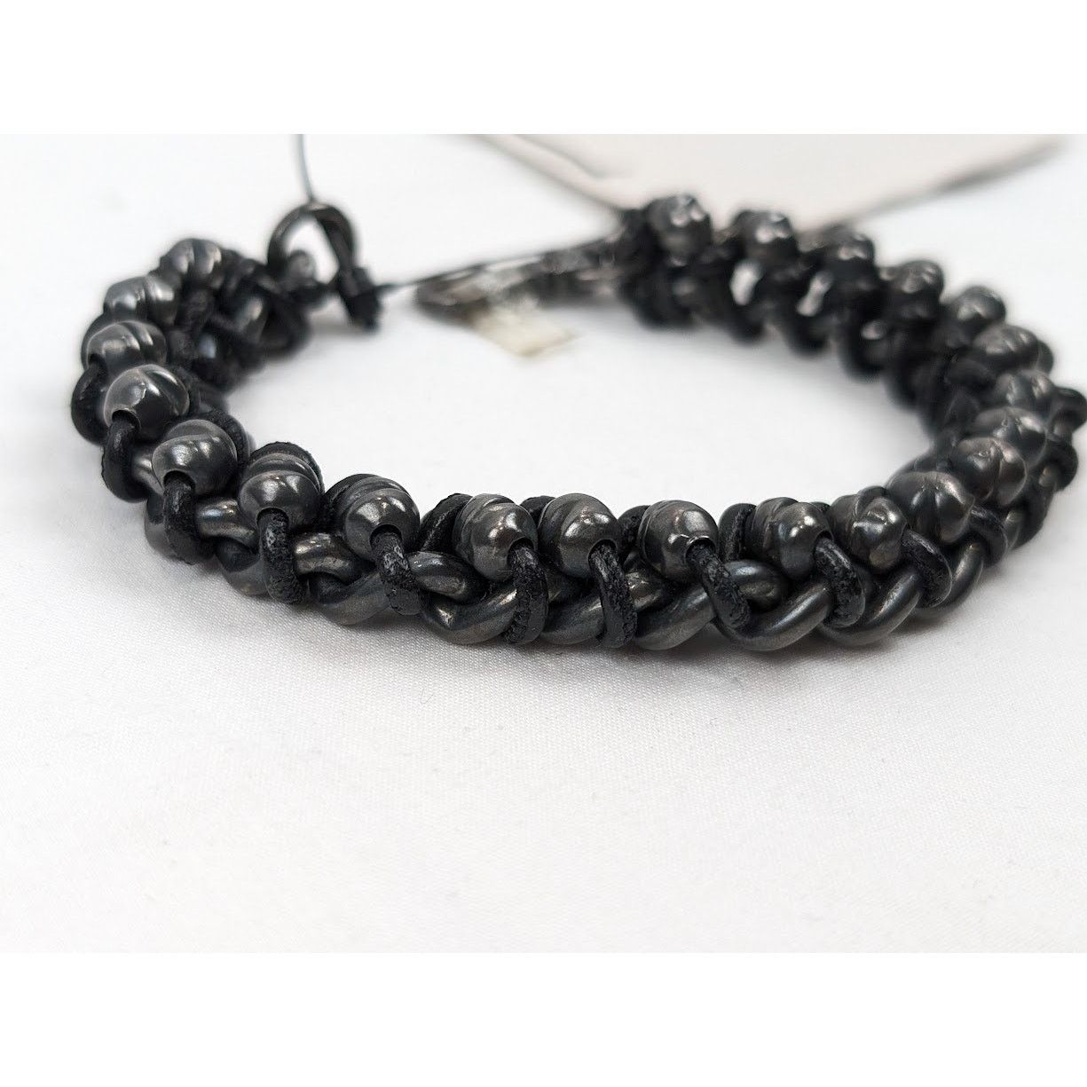 Bottega Veneta o1rshd1 Q:4 /Size:M Ossidato/Nappa Bracelet in Naturale/Nero Size ONE SIZE - 6 Thumbnail