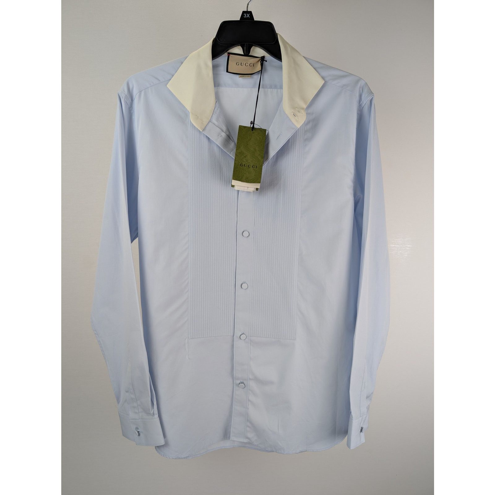 Gucci o1rshd1 Piece Dyed Popeline Boxy Shirt Size US L / EU 52-54 / 3 - 2 Thumbnail