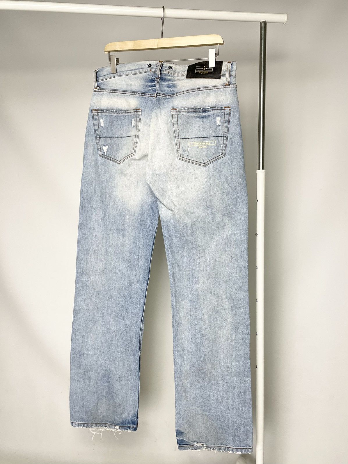 Stone Island Stone Island Denim Vintage Distressed Faded Blue Jeans Pants Size US 34 / EU 50 - 1 Thumbnail