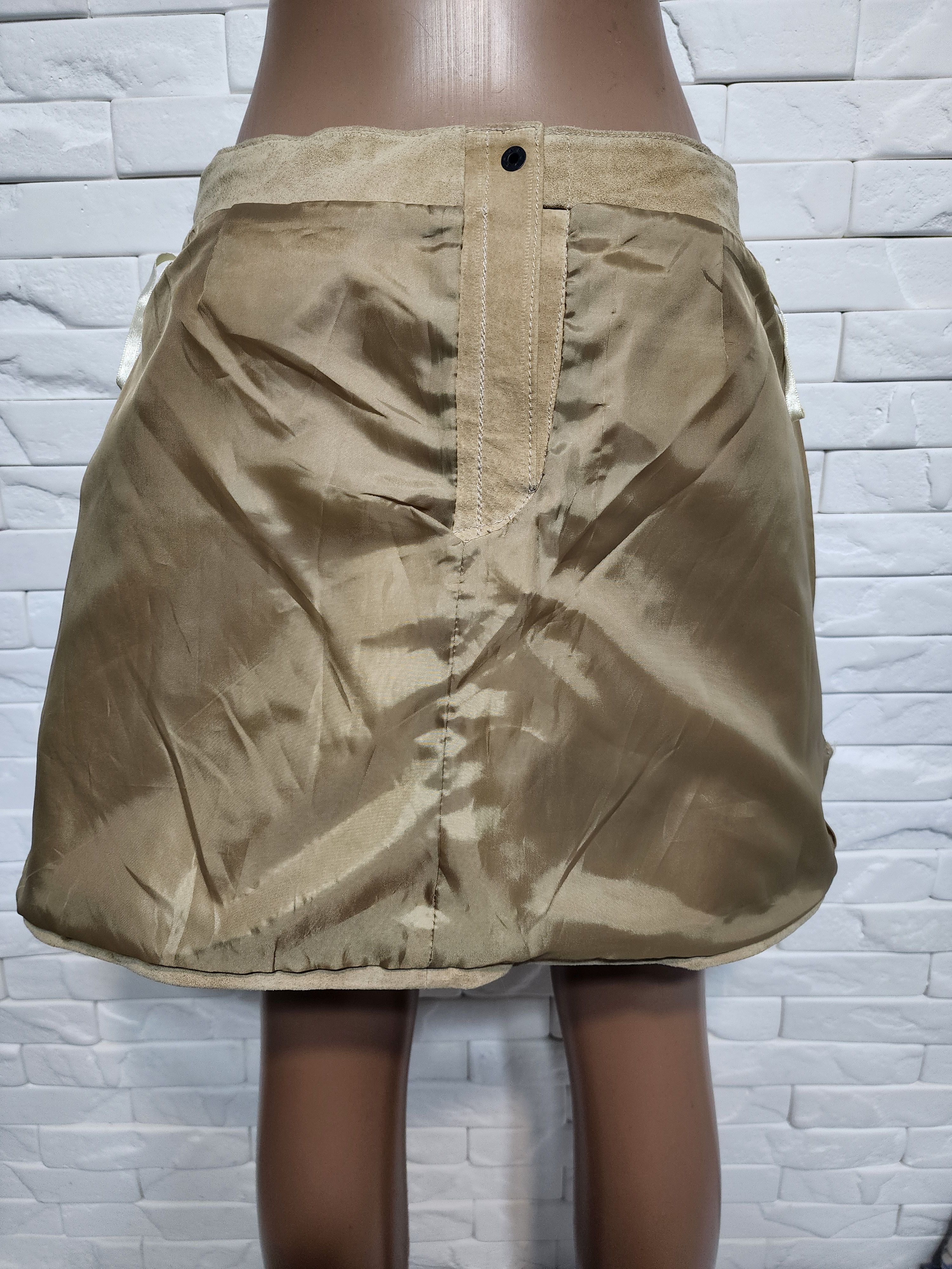 Other Brown Suede Leather Mini Skirt: Size 29" - 8 Thumbnail