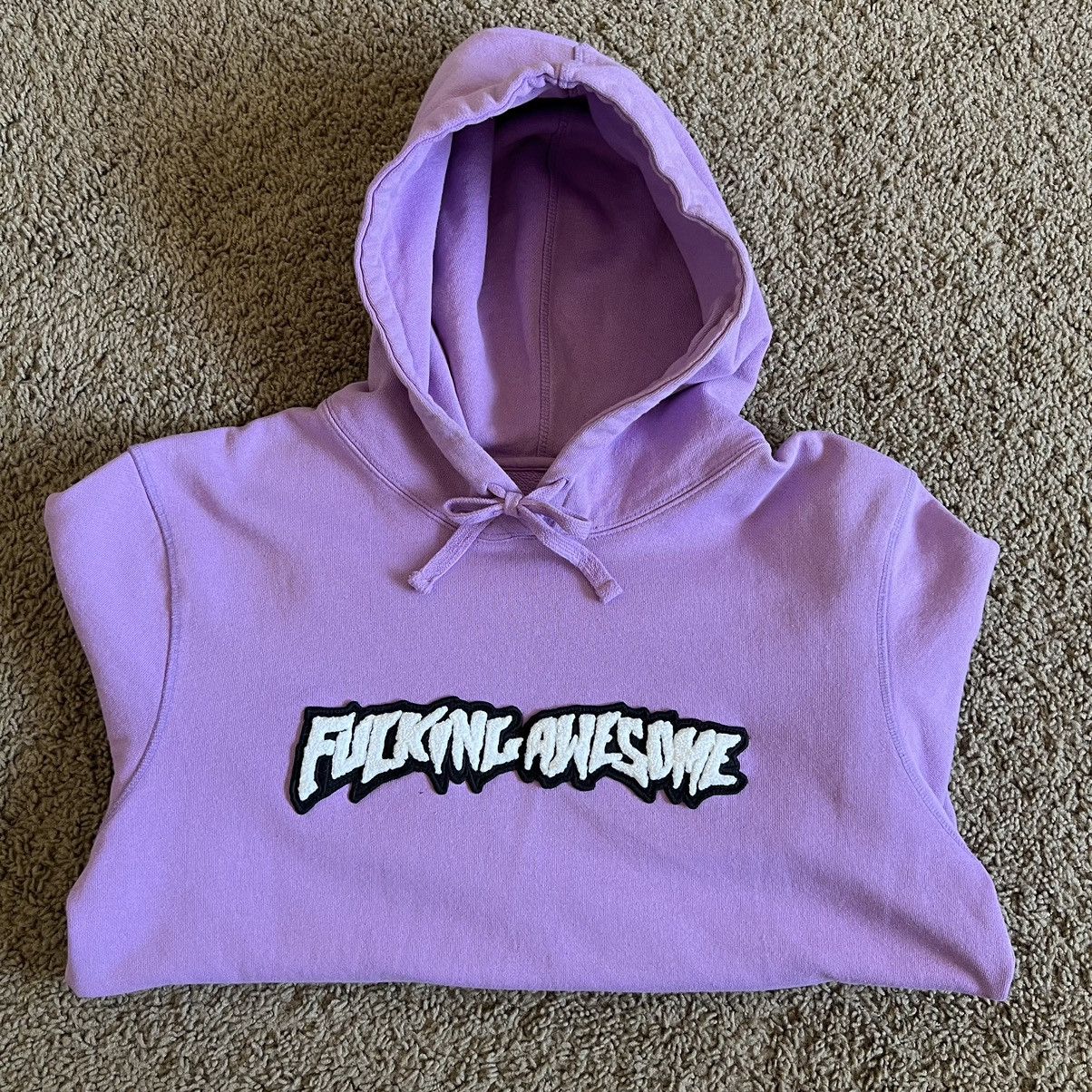 Fucking Awesome Fucking Awesome Garment Dyed Chenille Logo Hoodie | Grailed