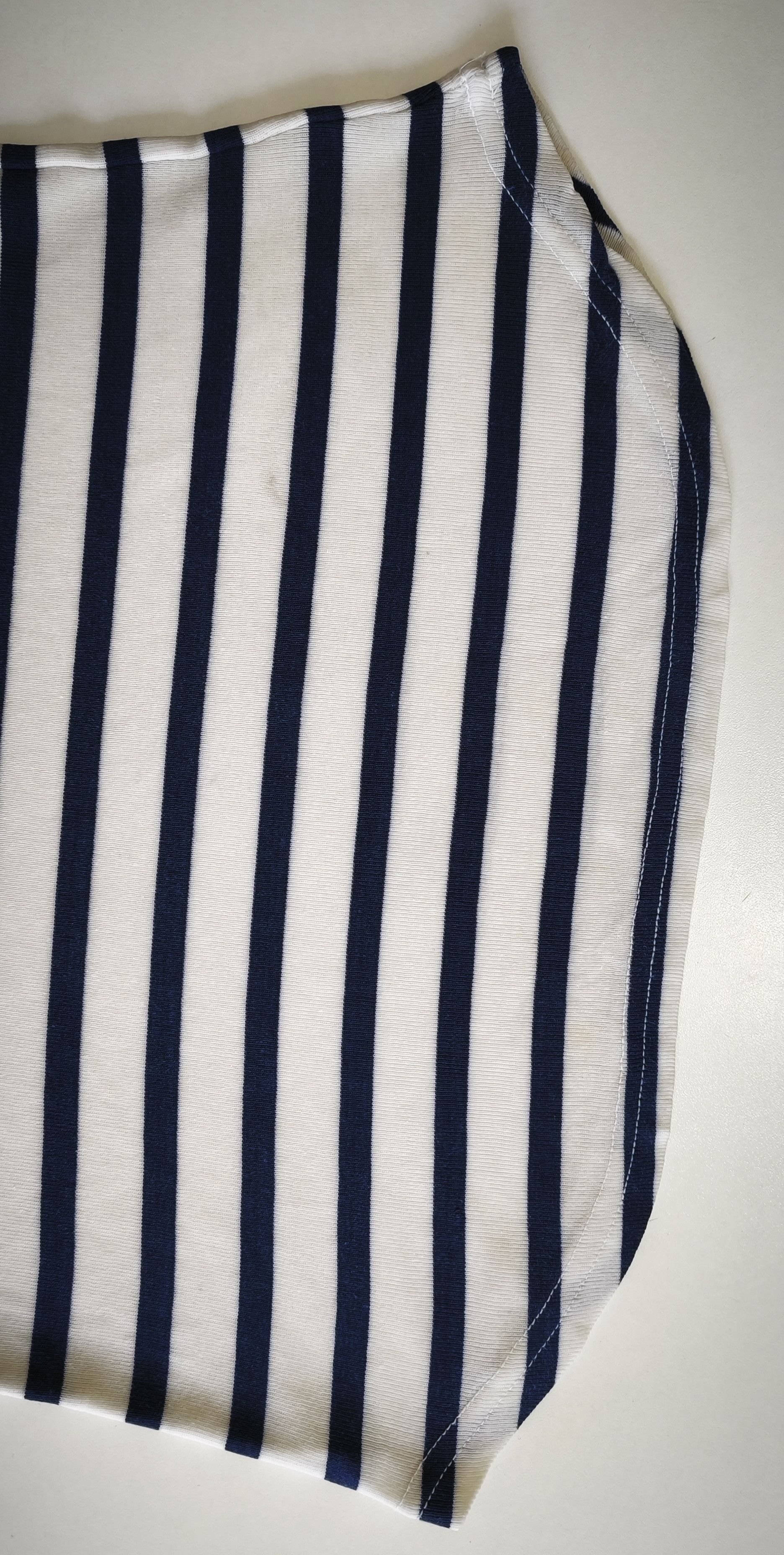 Jean Paul Gaultier 90's - Curved Hem sailor style tshirt GaultierJeans Size S / US 4 / IT 40 - 22 Thumbnail