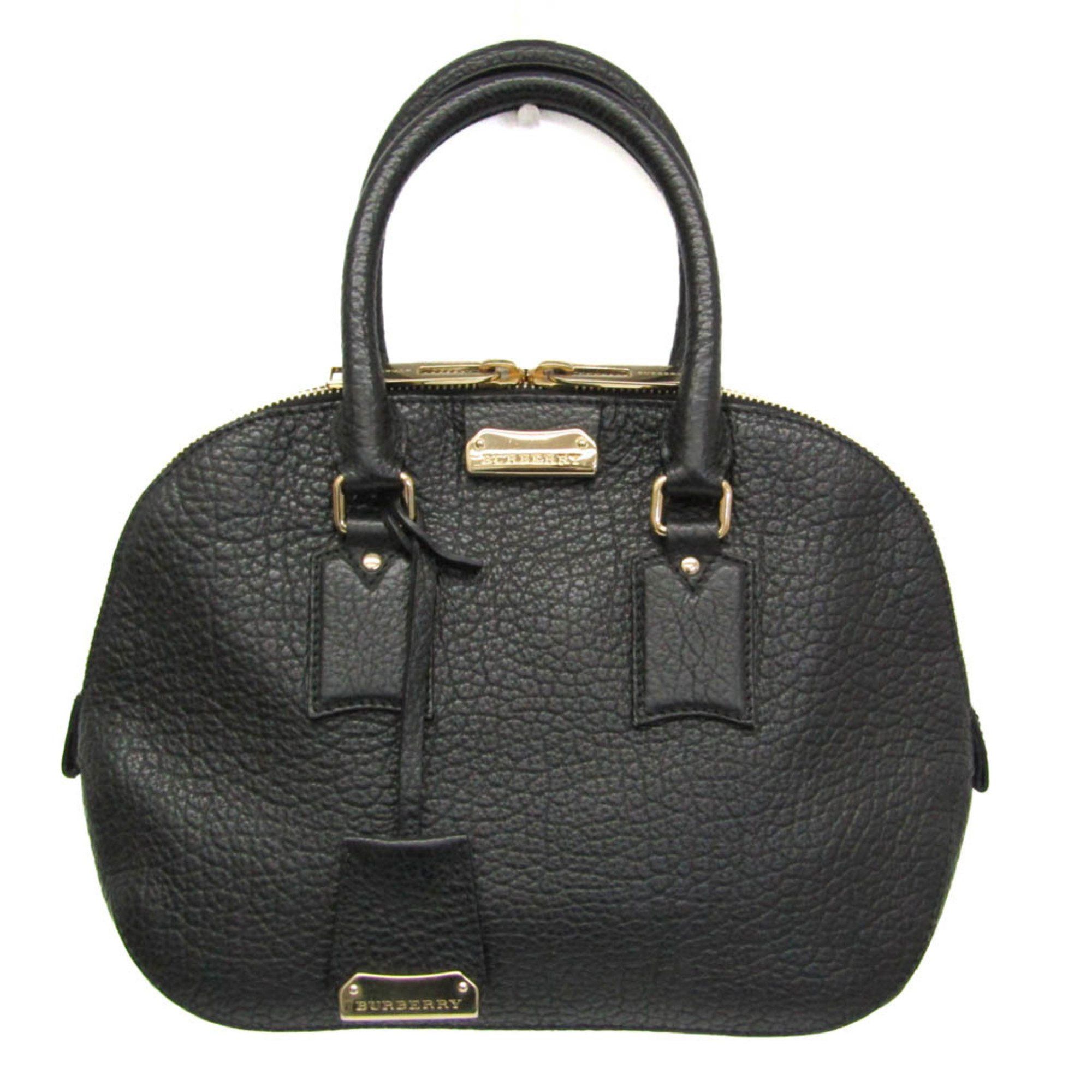 Burberry Black Leather Handbag (Pre-Owned) Size ONE SIZE - 1 Thumbnail
