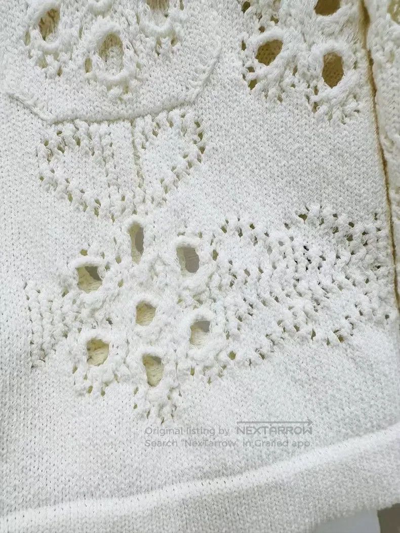 Chanel Chanel Hollow-out knitted cardigan coat Size M / US 6-8 / IT 42-44 - 7 Thumbnail