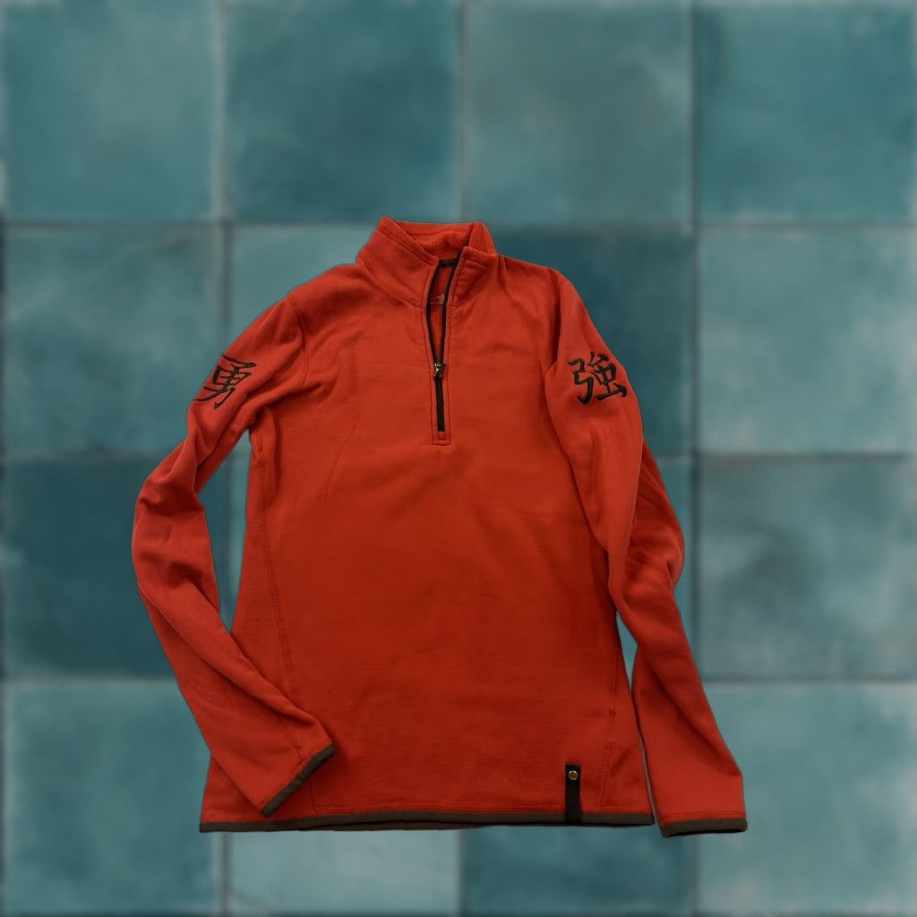 RLX Ralph Lauren RLX Ralph Lauren Jacket Womens Blazer Fleece 1/4 Zip Mock Neck Orange M Size M / US 6-8 / IT 42-44 - 1 Thumbnail