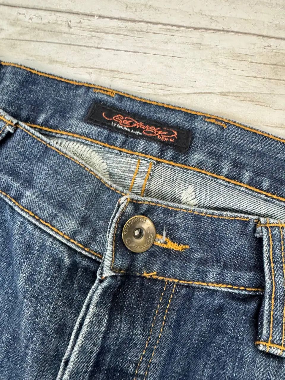 Ed Hardy Vintage Ed Hardy By Christian Audigier Denim Jeans Y2K Tatto Size US 38 / EU 54 - 11 Thumbnail