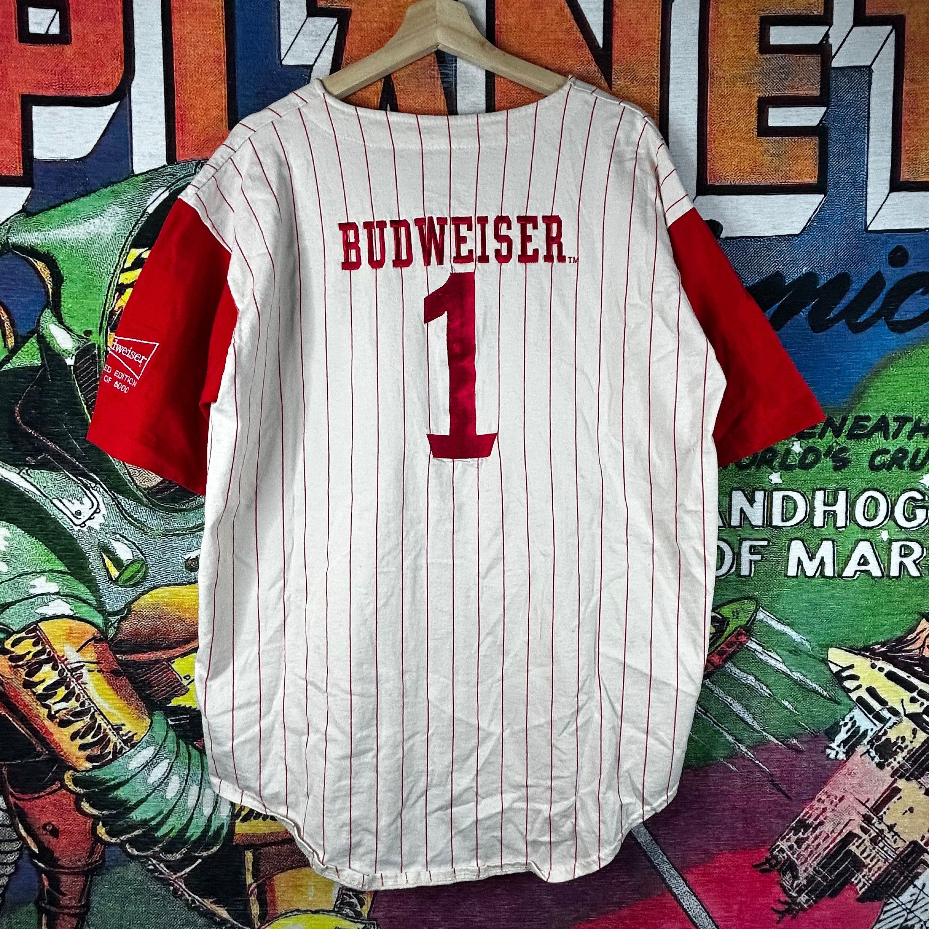 Budweiser × Vintage Vintage 90s Budweiser Limited Edition 792/5000 Jersey Size US XL / EU 56 / 4 - 2 Thumbnail