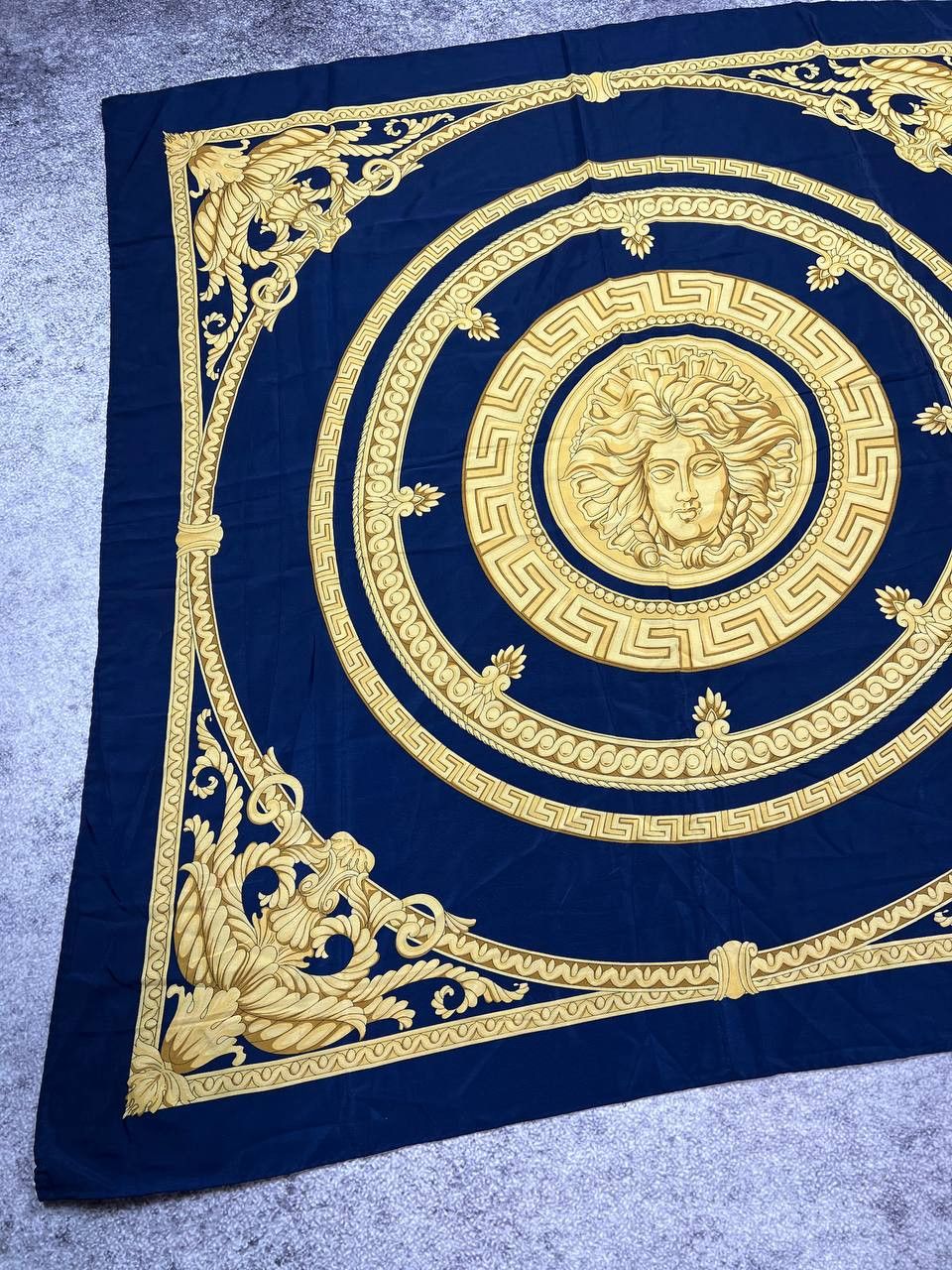 Versace Versace Gold Iconic 100%Silk Scarf Size ONE SIZE - 3 Thumbnail