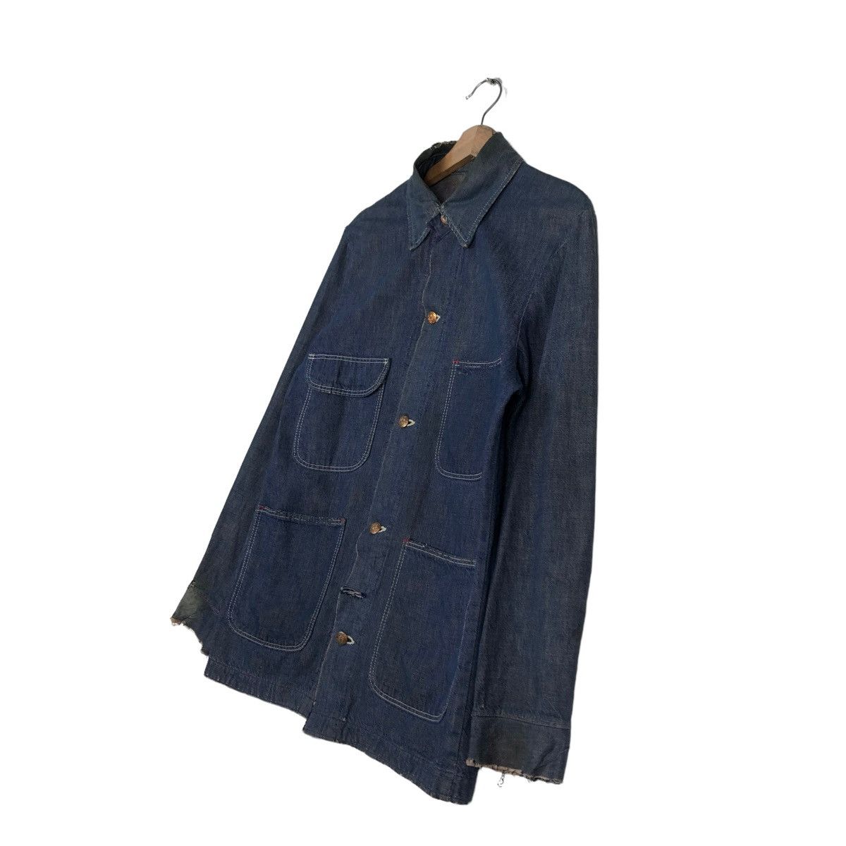 Vintage 🔥VINTAGE CHORE DENIM JACKET WRANGLER MULTI PCOKET Size US M / EU 48-50 / 2 - 2 Thumbnail