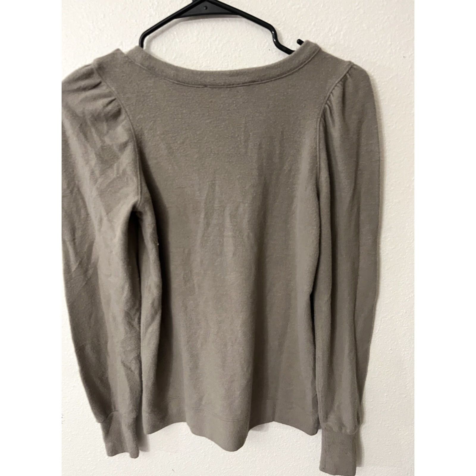 Loft Loft Blouse Women’s Size XXSP Beige Long Sleeve Crew Neck Polka Dot Knit Polyester Rayon Bohemian Basic Bohemian Casual Streetwear Petite P2XS Womens Size XXS / US 00 / IT 34 - 2 Thumbnail