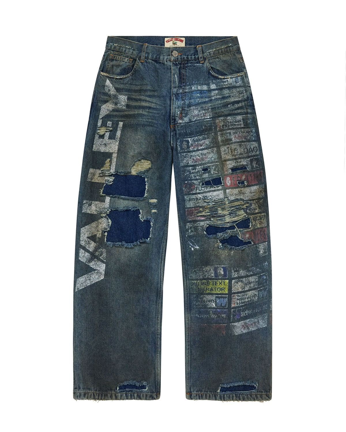Vale Vale Forever Blue Denim Glitch Jeans Distressed Valley Size US 30 / EU 46 - 1 Thumbnail
