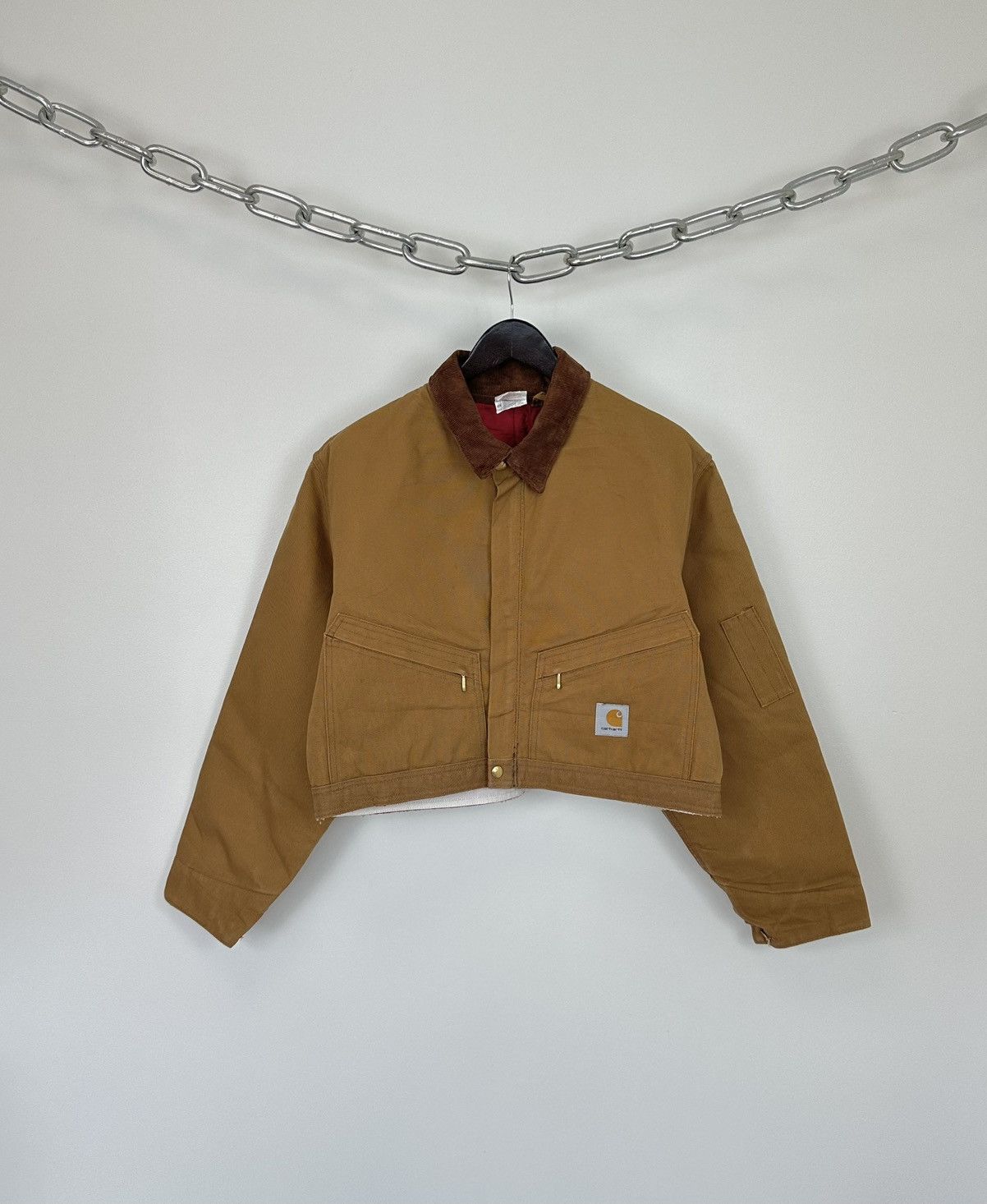 Carhartt Vintage 90s Carhartt Made In USA Cropped Boxy Detroit Jacket Size US S / EU 44-46 / 1 - 1 Thumbnail