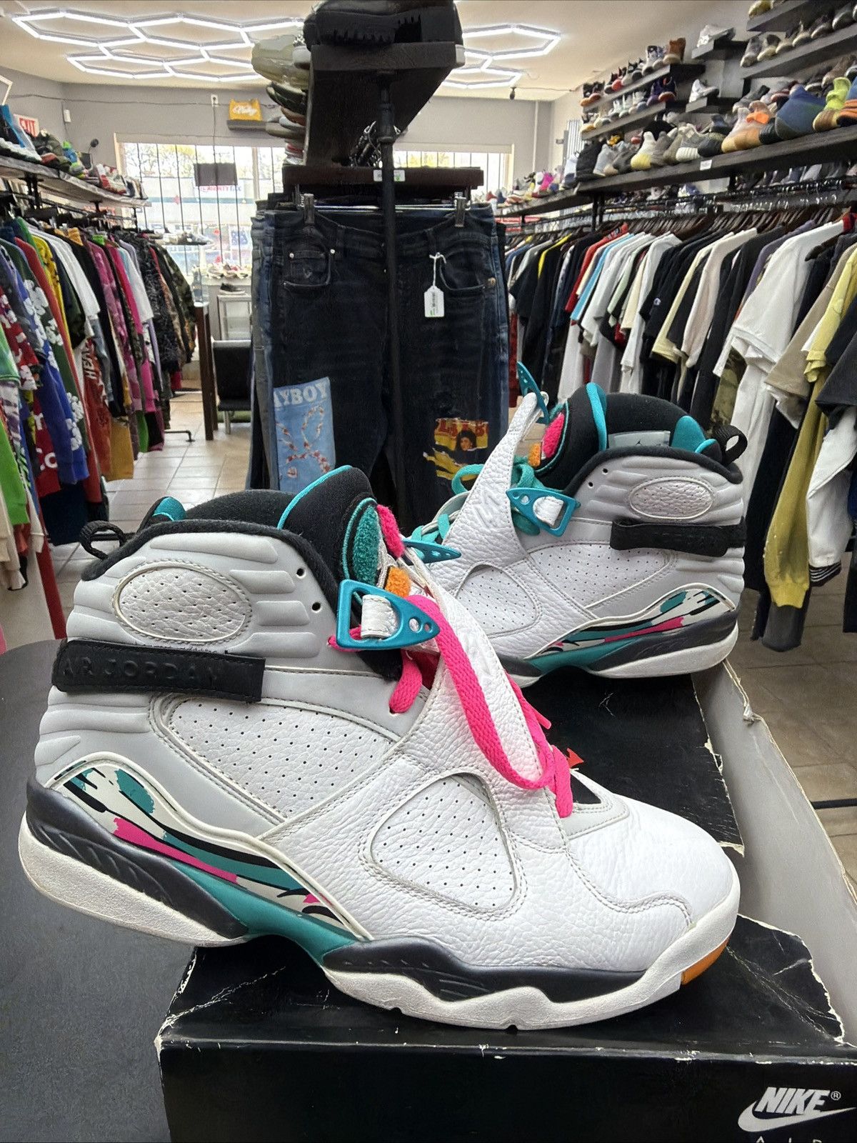 Jordan Brand Nike Air Jordan 8 Retro South Beach OG VIII 305381–113 Size US 9.5 / EU 42-43 - 2 Thumbnail