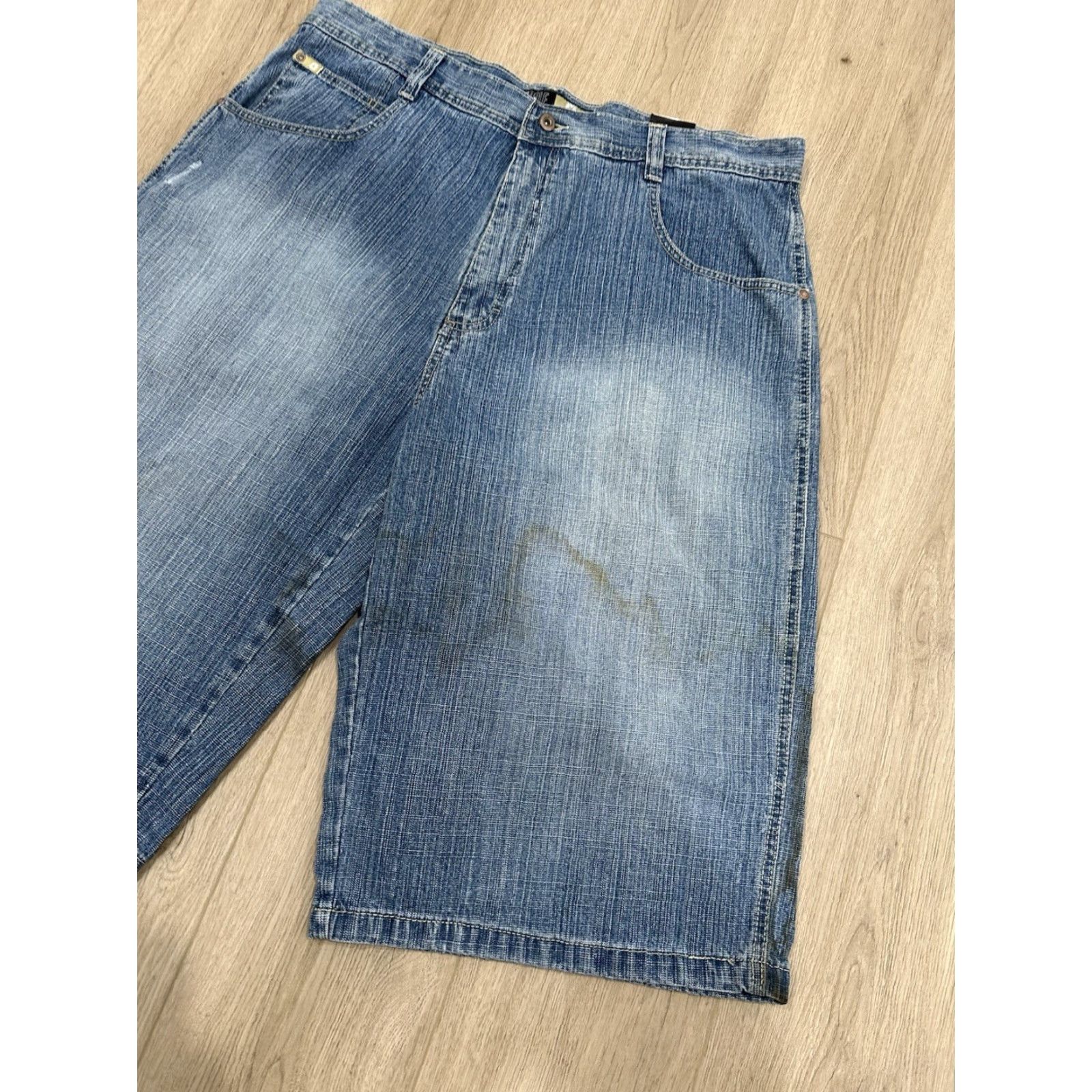 Southpole VINTAGE Southpole Jorts Men 42X16 Denim Shorts Baggy Loose Y2K 90s Grunge Hip Hop Blue 5-Pocket Relaxed Jeans Casual Summer Spring Fall Mens Size US 42 / EU 58 - 2 Thumbnail