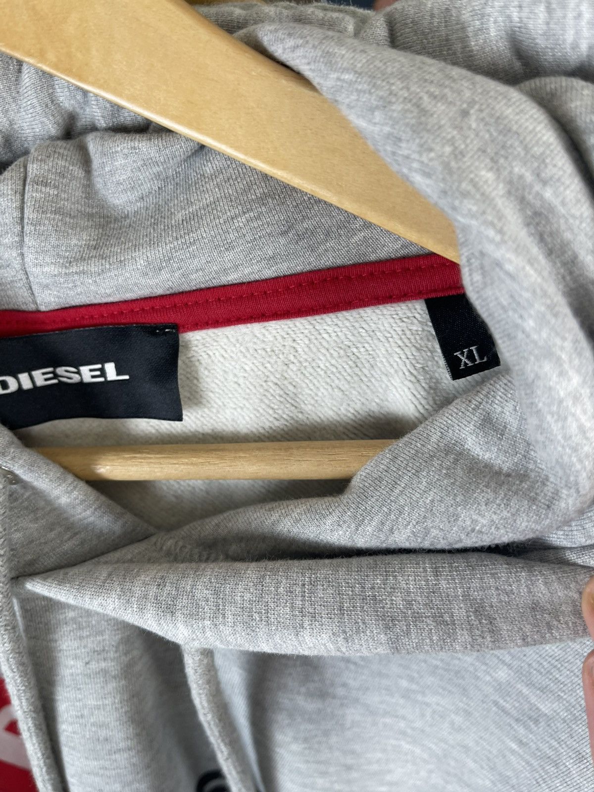 Diesel Diesel Deconstructed Peel-Off Graphic Logo Fleece Hoodie Size US XL / EU 56 / 4 - 6 Thumbnail