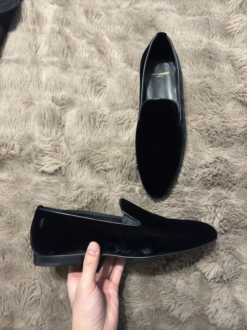 Saint Laurent Paris Saint Laurent Paris Velvet Black Label Loafers shoes Size US 11 / EU 44 - 9 Thumbnail