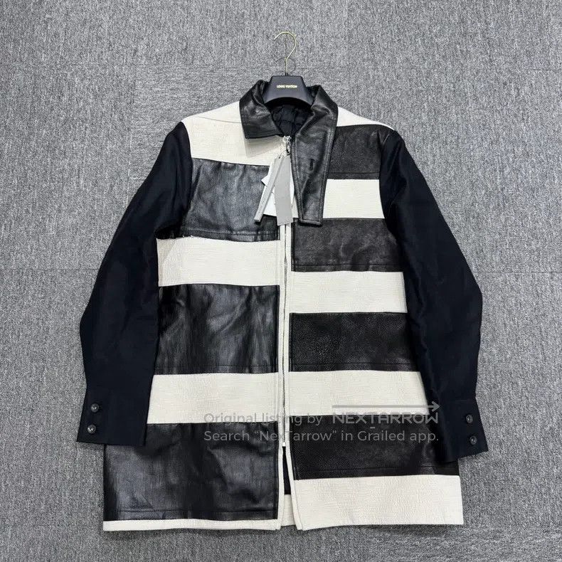 RICK OWENS Black and white inner lining down jacket