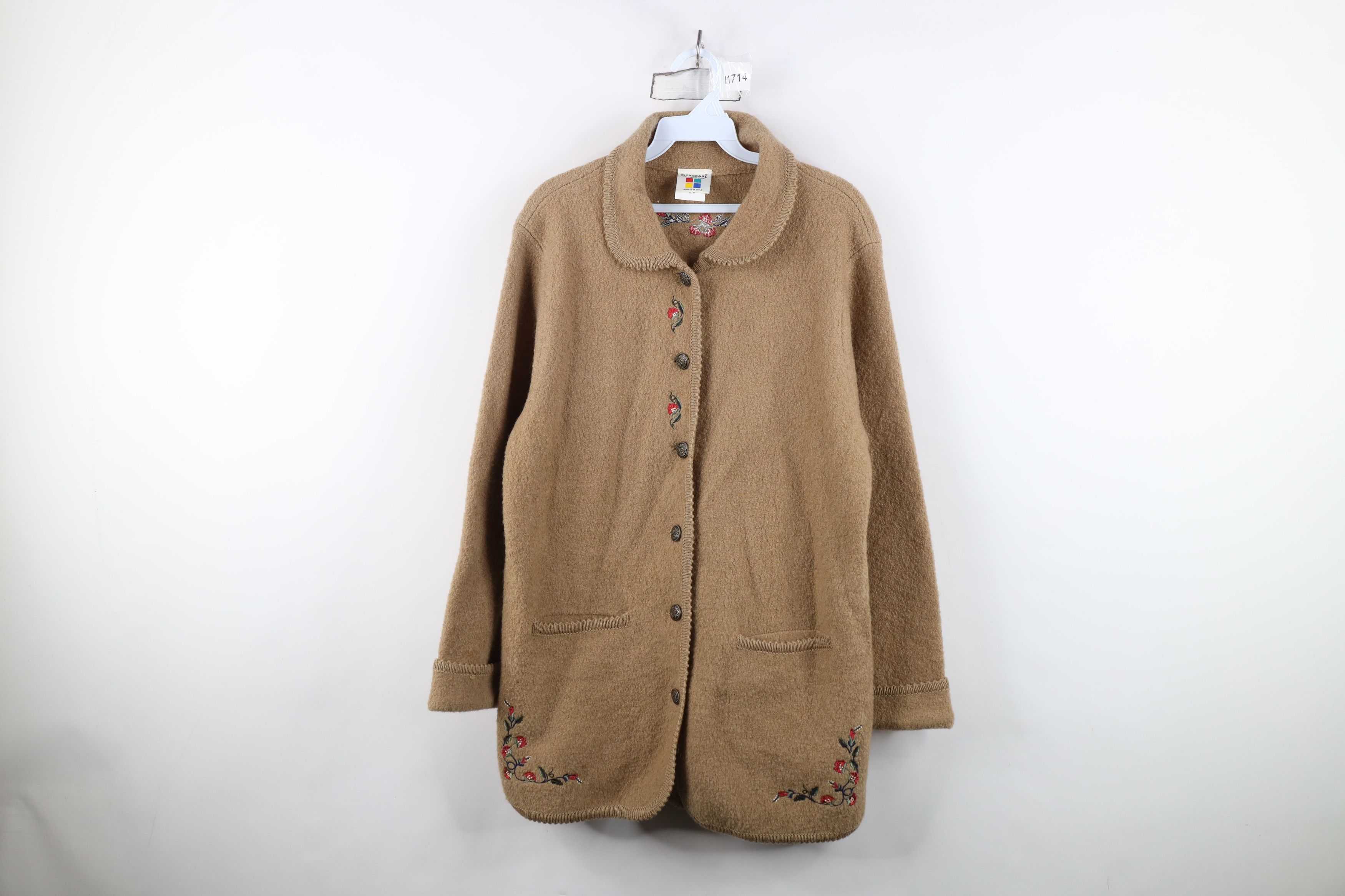 Vintage Vintage 90s Streetwear Flower Button Cardigan Sweater Jacket Size M / US 6-8 / IT 42-44 - 1 Thumbnail
