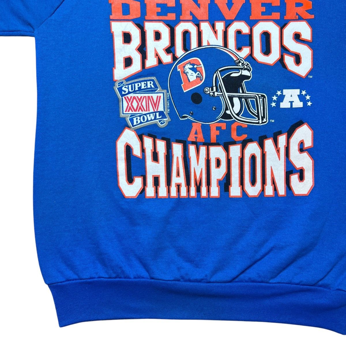 NFL × Vintage 1989 NFL Denver Broncos AFC Champions Pullover Sweatshirt Size US M / EU 48-50 / 2 - 5 Thumbnail
