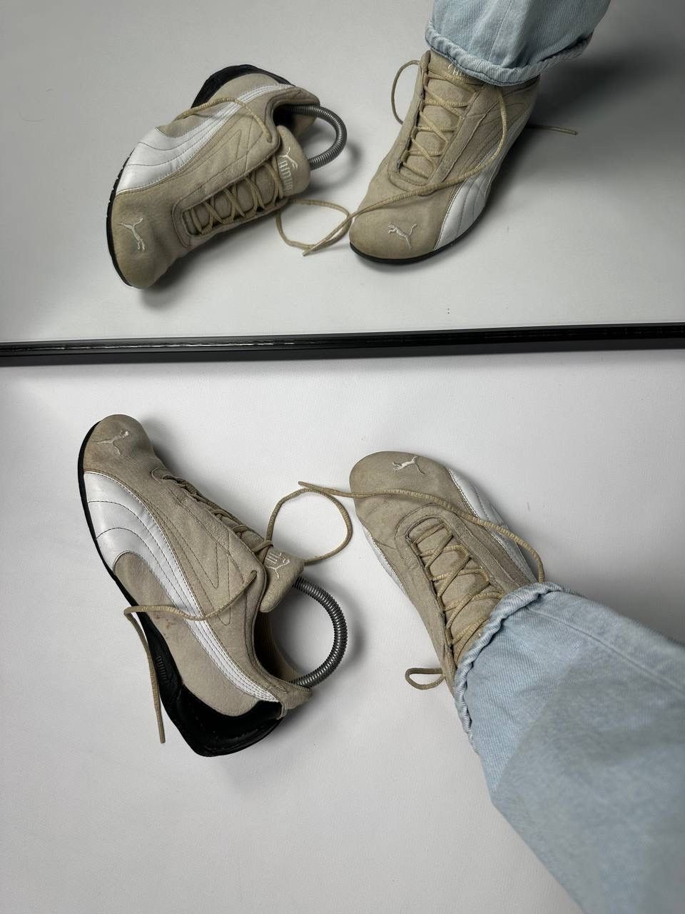Puma Vintage Japanese Sneak Y2K Puma Speed Cat Beige Size US 8 / IT 38 - 1 Thumbnail