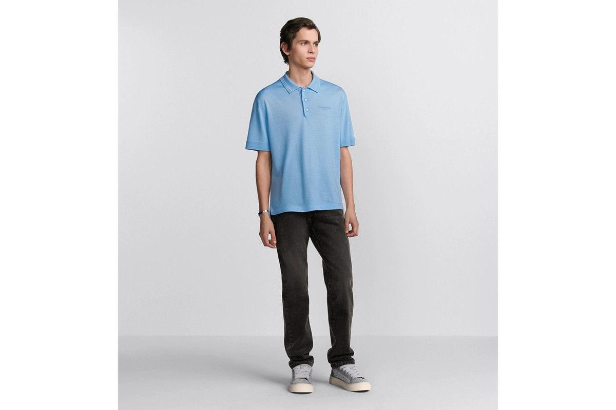 Dior o1bcso1str0226 Couture Polo Shirt in Blue Size US S / EU 44-46 / 1 - 5 Thumbnail