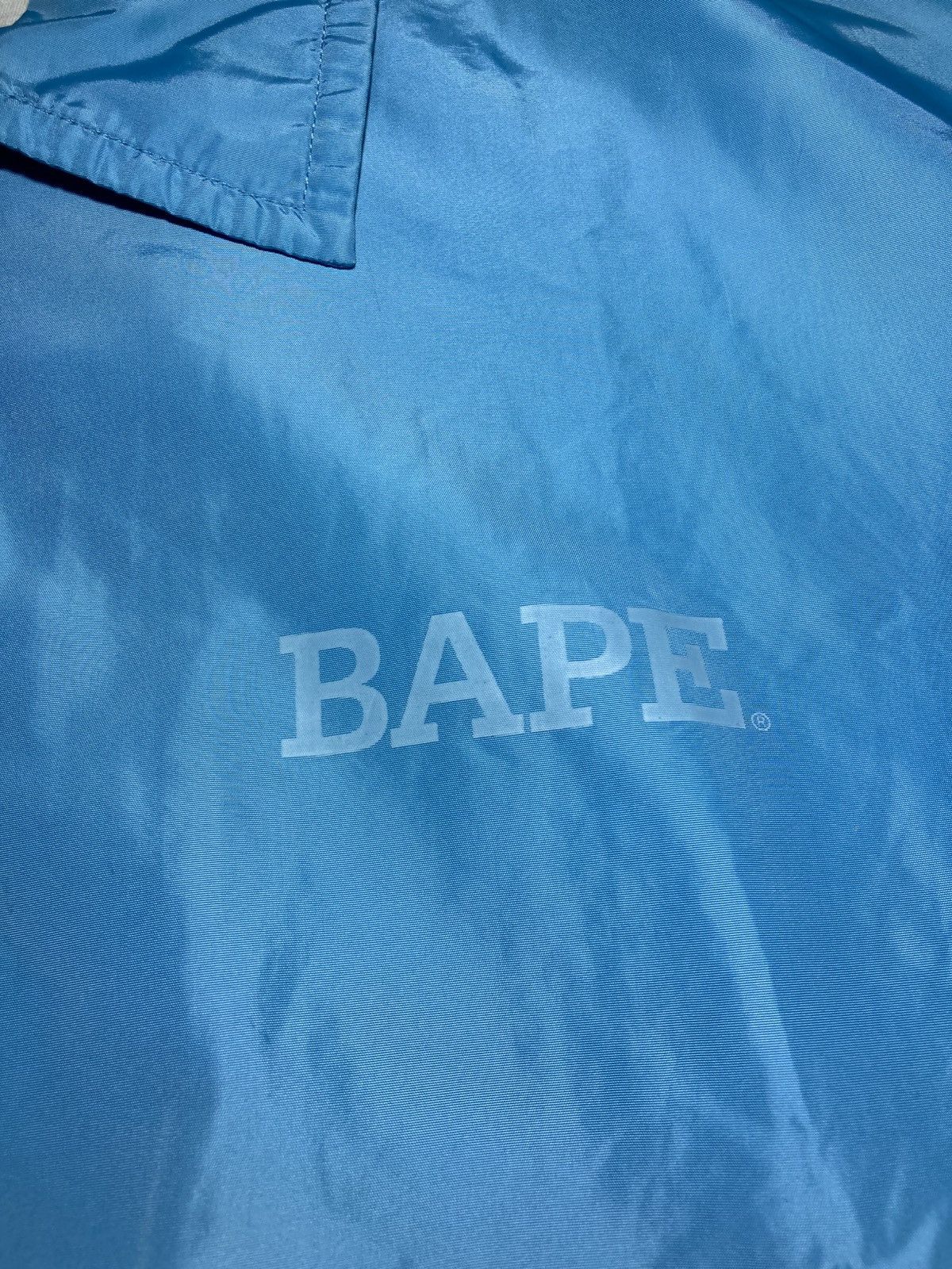 Bape 2000 Bape Nylon Varsity Jacket Baby Blue Stadium 90s OG Nigo Size US M / EU 48-50 / 2 - 3 Thumbnail