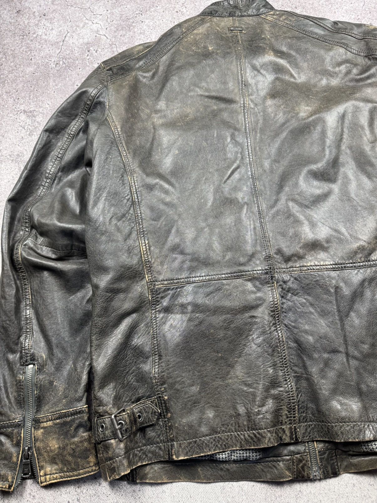 Vintage Crazy Vintage Punk Distressed Leather Jacket Japan Y2K Style Size US L / EU 52-54 / 3 - 12 Thumbnail