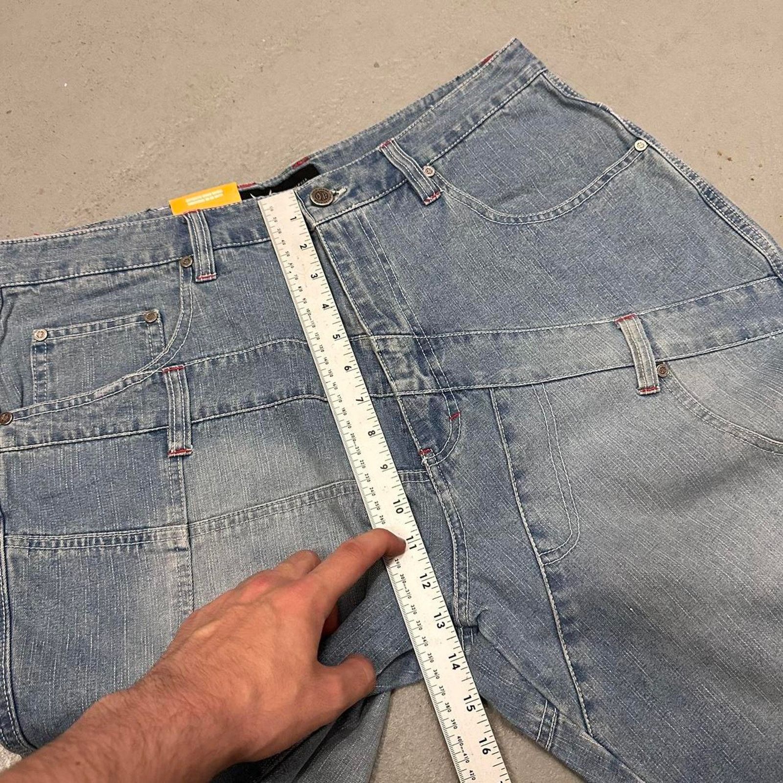 Vintage Vintage Baggy Y2k Urban Wide Leg DELF Wash Blue Short Men 36 Size US 36 / EU 52 - 6 Thumbnail
