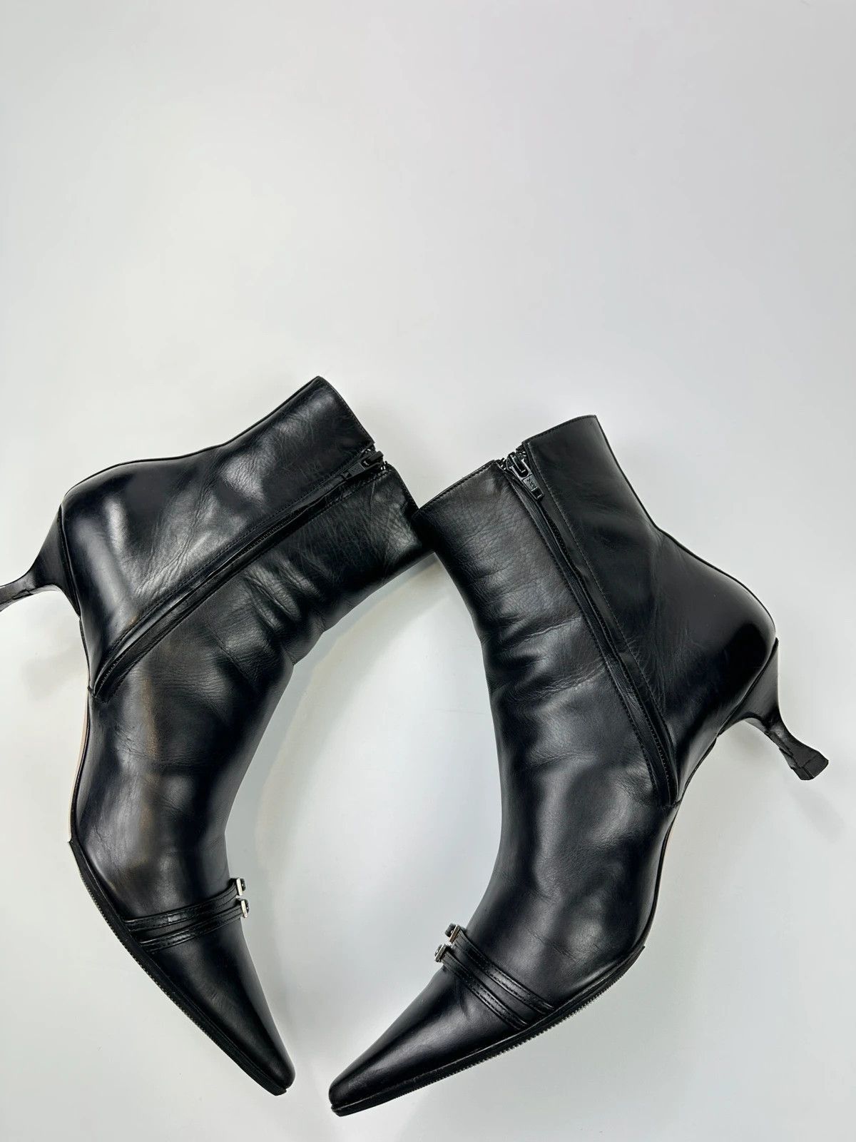 Dior Dior John Galliano Black Leather High Heels Boots Size US 10 / IT 40 - 7 Thumbnail