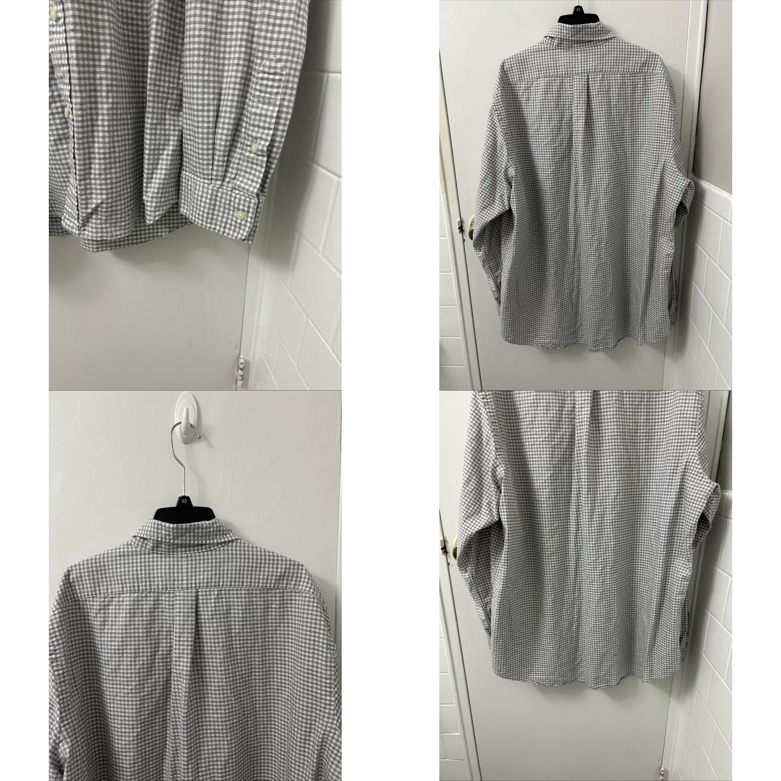 Ralph Lauren Ralph Lauren Shirt Mens 2XL Gray White Oxford Plaid Button-Down L/S Pony Logo Casual/Business Shirt Size US XXL / EU 58 / 5 - 8 Thumbnail