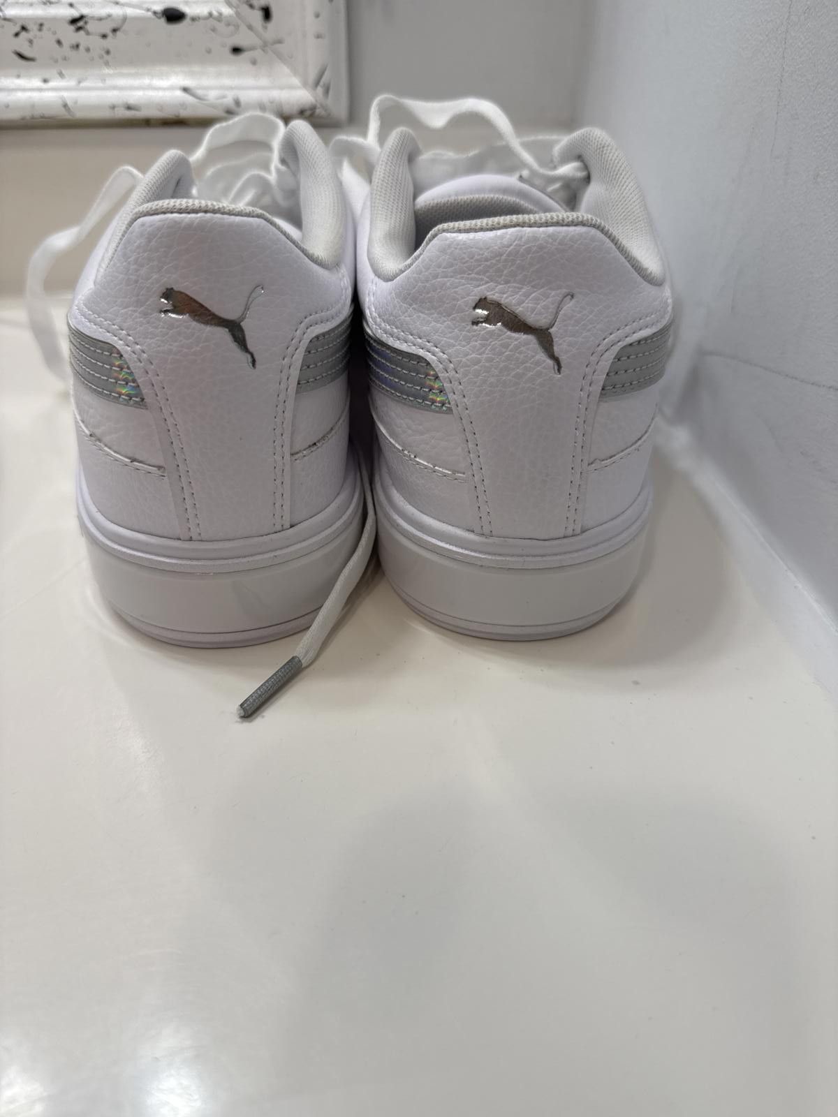 Puma Puma Women's White Sneakers with Holographic Detail Size US 7.5 / IT 37.5 - 4 Thumbnail
