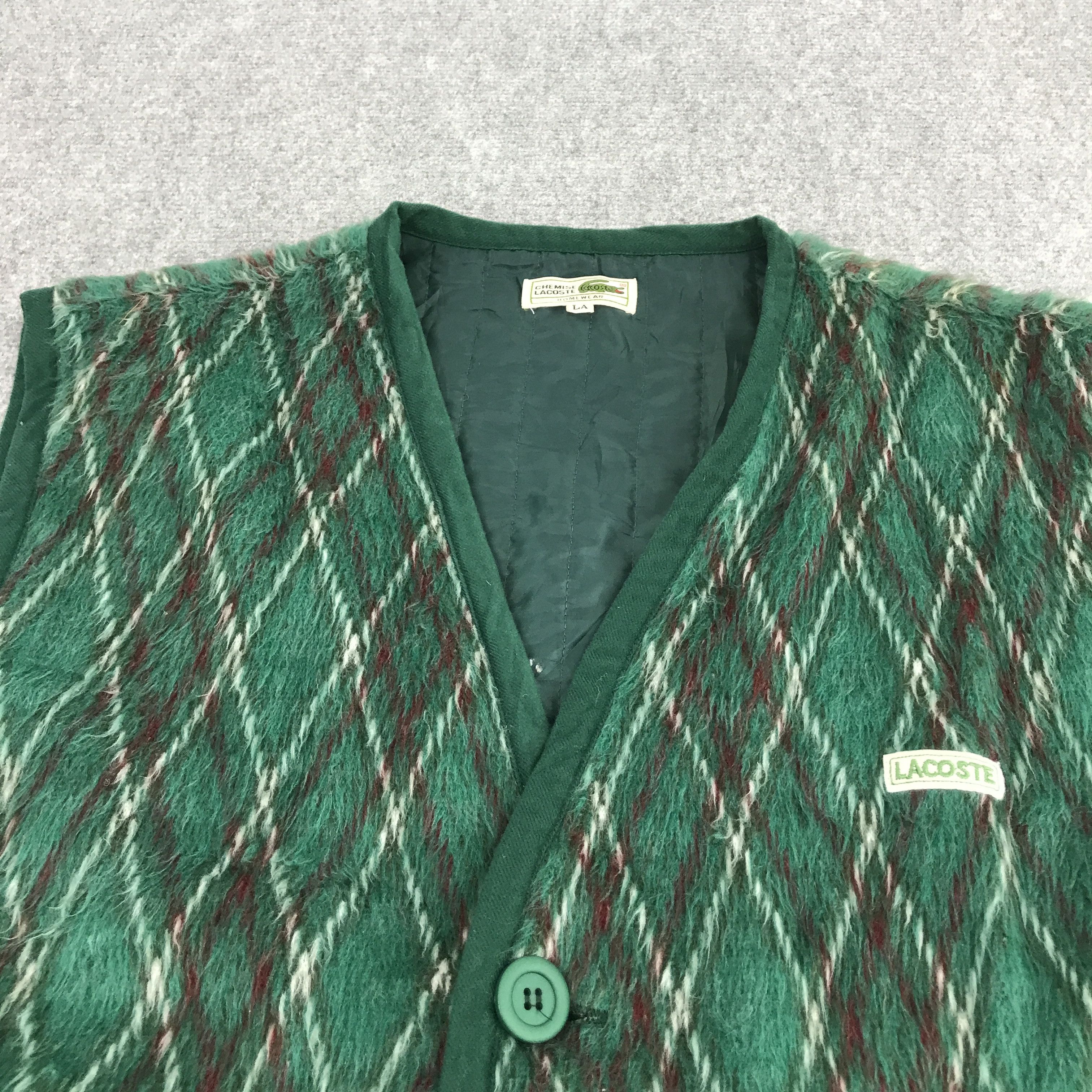 Lacoste × Vintage Vtg Lacoste button wool vests Size US L / EU 52-54 / 3 - 5 Thumbnail