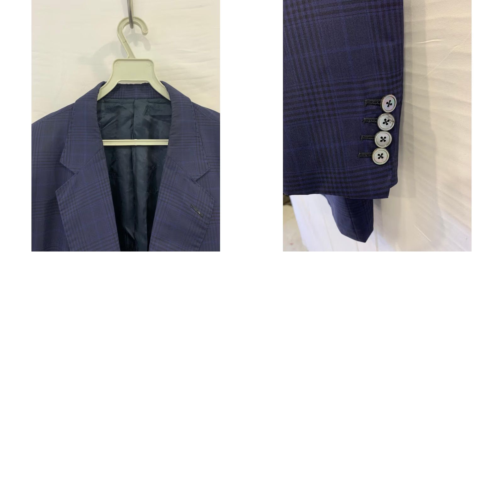 Ermenegildo Zegna VINTAGE Ermenegildo Zegna Trofeo 600 Blazer Mens 52 Chest Navy Plaid Wool Silk Italy Blazer Mens 52 Navy Plaid Wool Silk Trofeo 600 Italy Size 52R - 8 Thumbnail