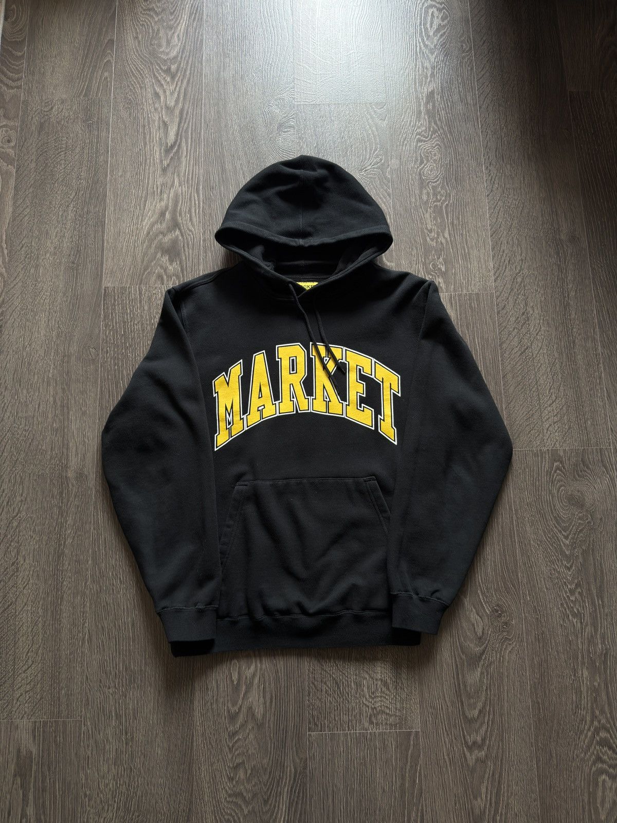 Market Market Yellow Arc Black Hoodie Size US M / EU 48-50 / 2 - 1 Thumbnail