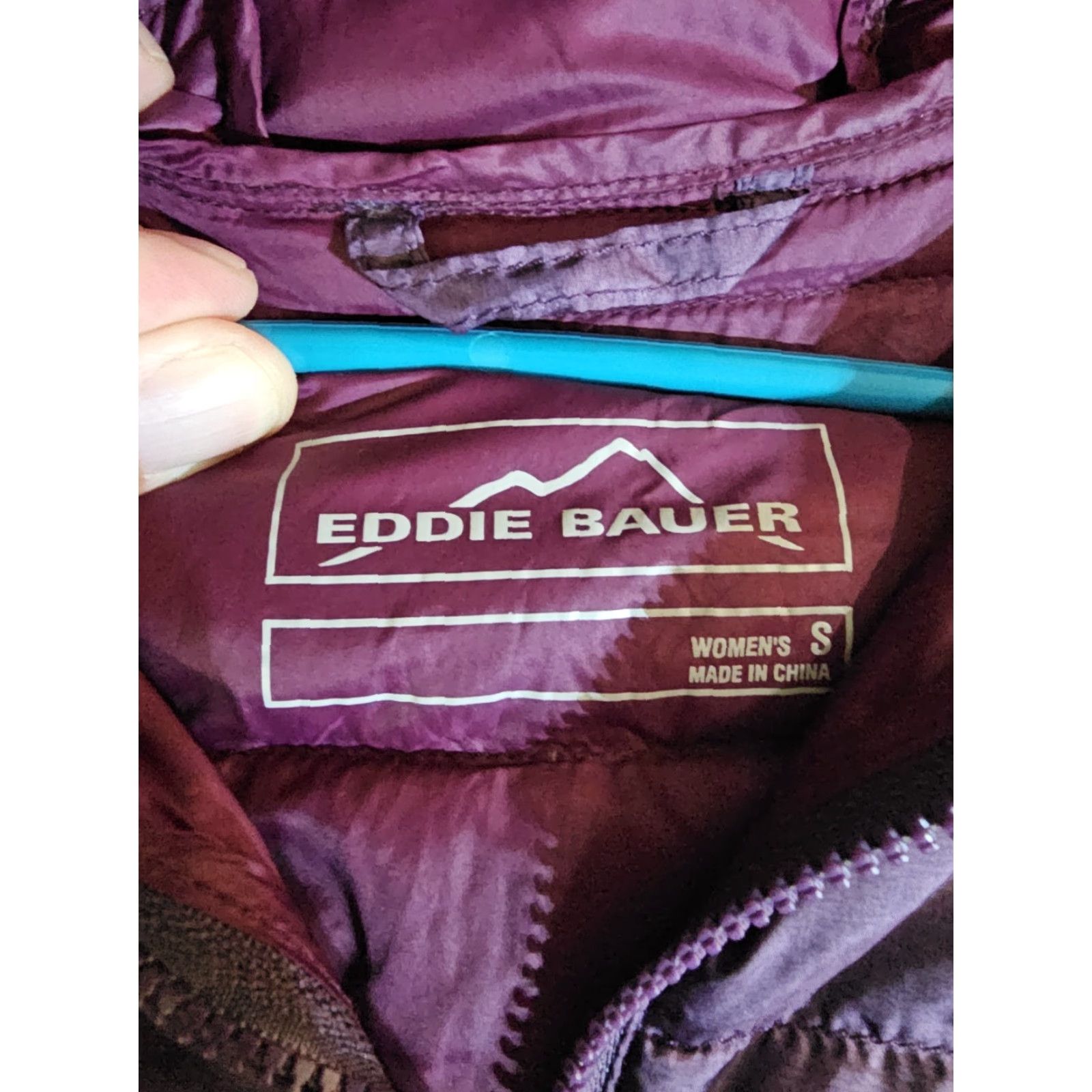 Eddie Bauer Eddie Bauer Signature Goose Down Quilted Puffer Jacket Hooded Women's Size S Purple - Packable, Long, Zip, Softshell, Casual Outdoor Size S / US 4 / IT 40 - 4 Thumbnail