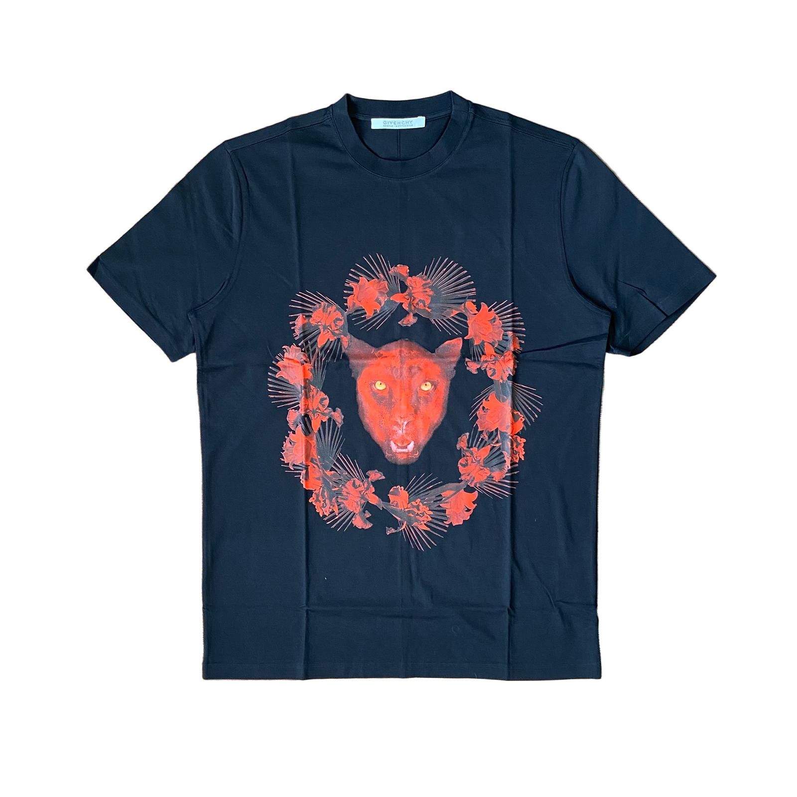 Givenchy Black and Red Floral Panther Ring T-Shirt Size US XS / EU 42 / 0 - 1 Thumbnail