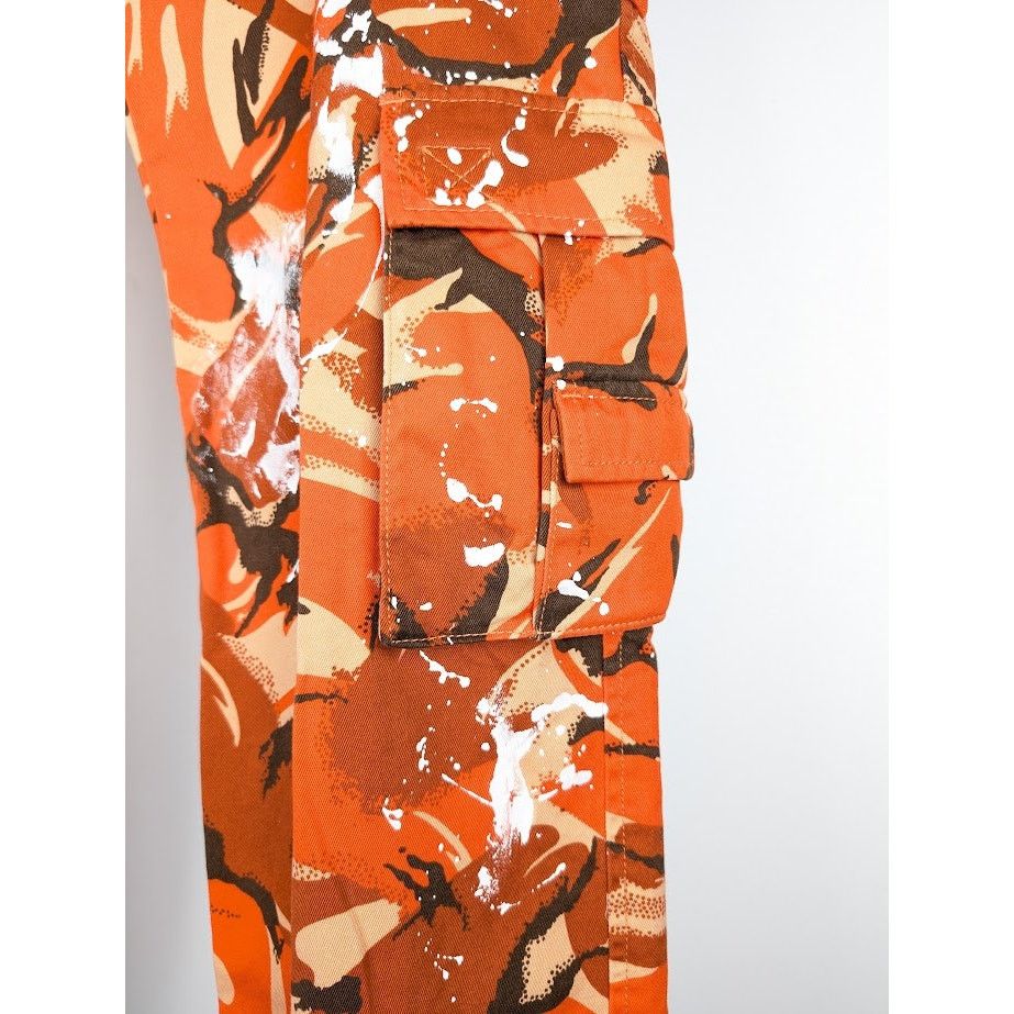 Martine Rose o1rshd1 Printed Cotton Twill Cargo Trousers in Orange Size US 32 / EU 48 - 6 Thumbnail
