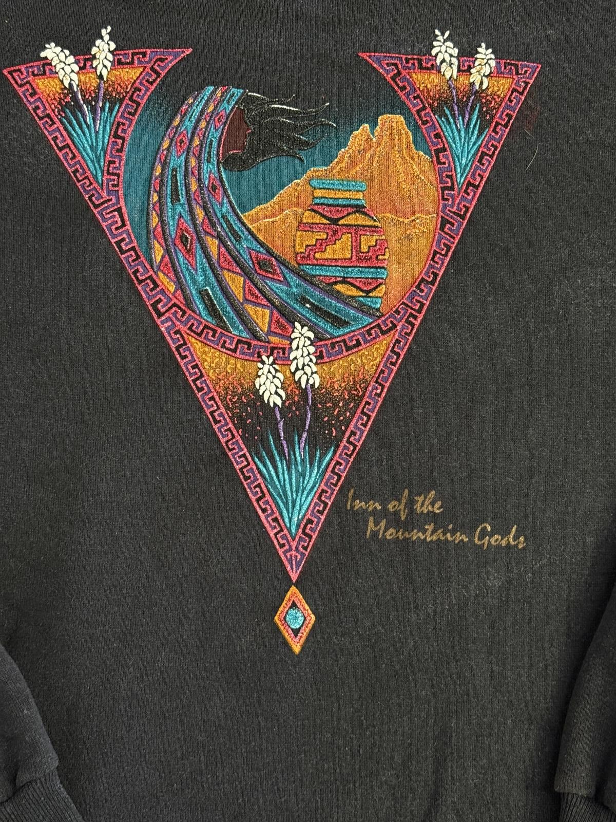 Hanes Faded Native Art Crewneck Inn of the Mountain Gods Tribal L Size US L / EU 52-54 / 3 - 3 Thumbnail