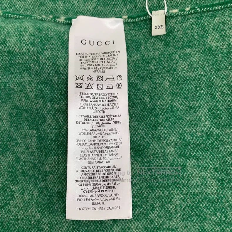 Gucci Gucci Green logo jacquard full-print wool single-breasted Size XXS / US 00 / IT 34 - 7 Thumbnail